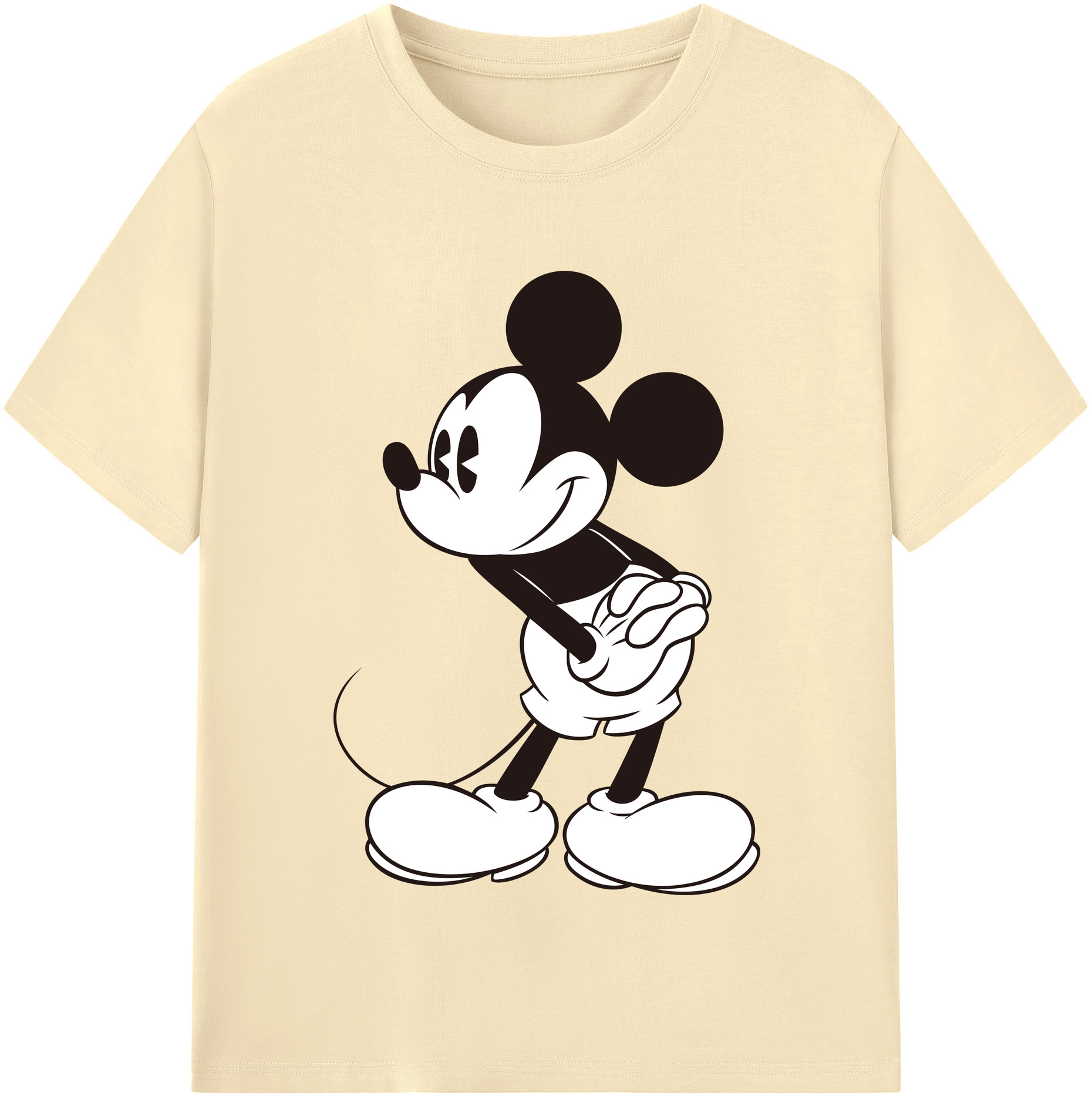 （画像用） ミッキーマウス Mickey Mouse 綿100％半袖Tシャツ（フロントプリント）