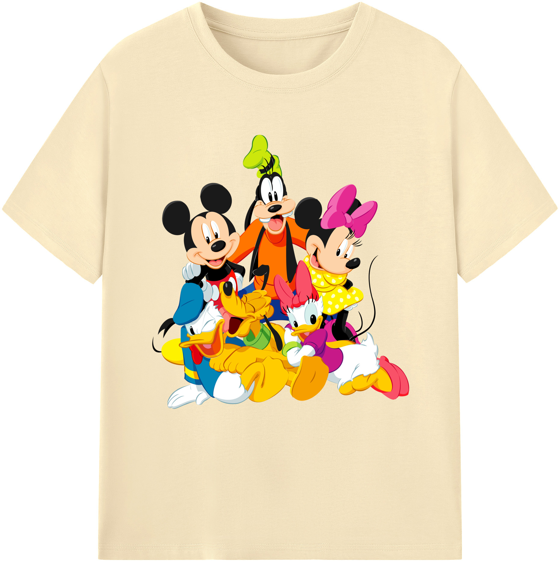 （画像用） ミッキーマウス Mickey Mouse 綿100％半袖Tシャツ（フロントプリント）
