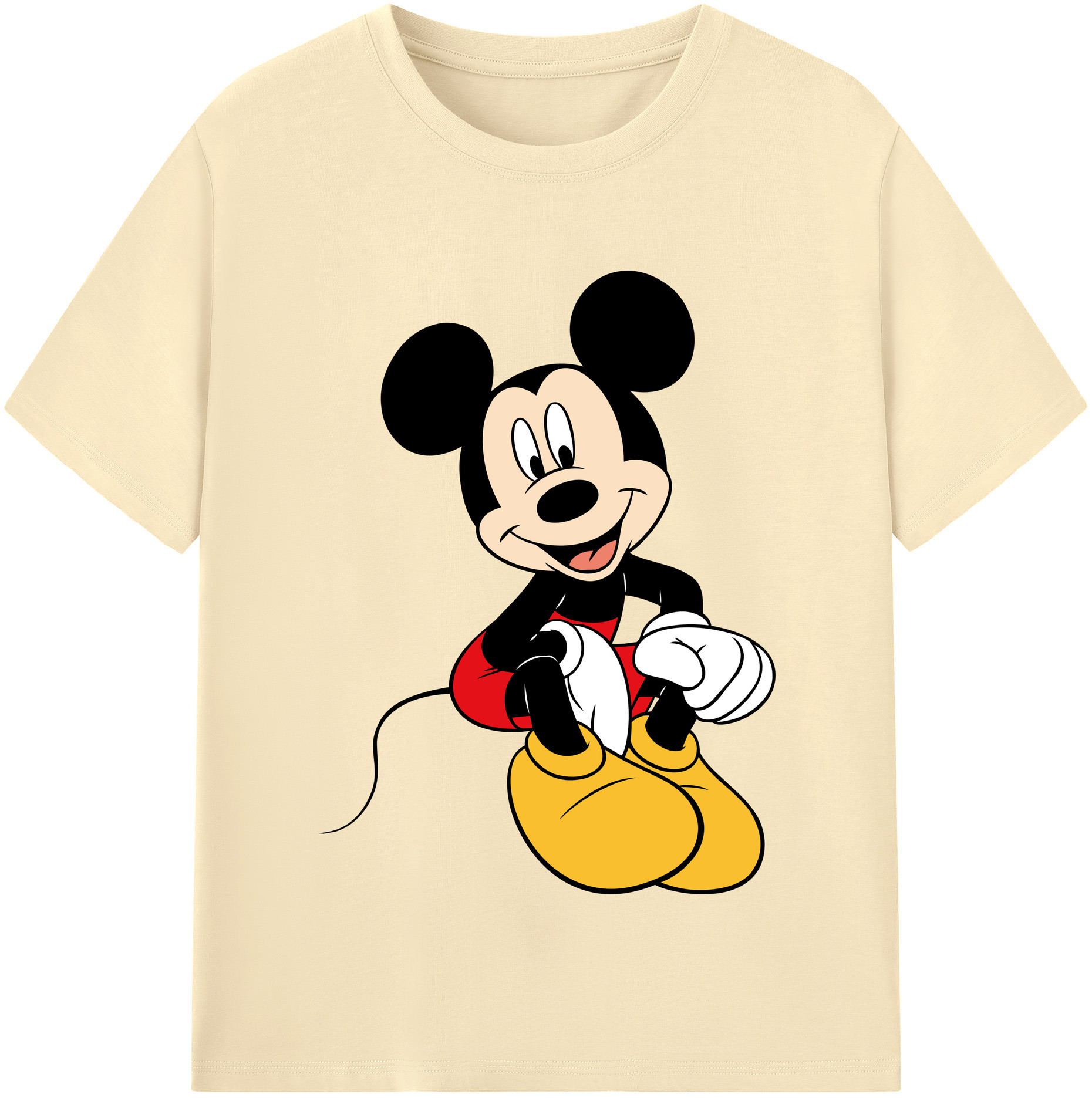 （画像用） ミッキーマウス Mickey Mouse 綿100％半袖Tシャツ（フロントプリント）