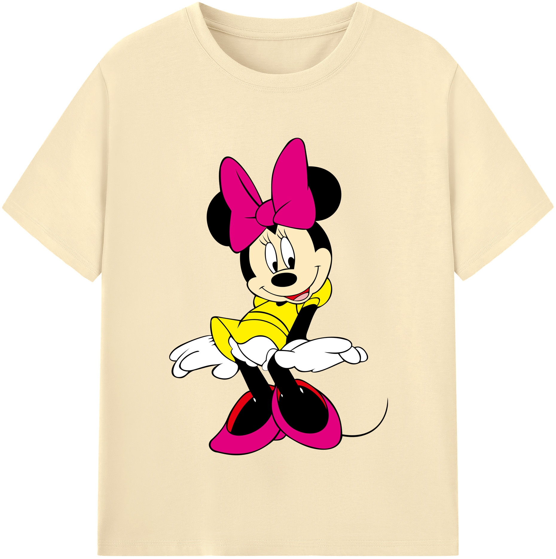 （画像用） ミッキーマウス Mickey Mouse 綿100％半袖Tシャツ（フロントプリント）