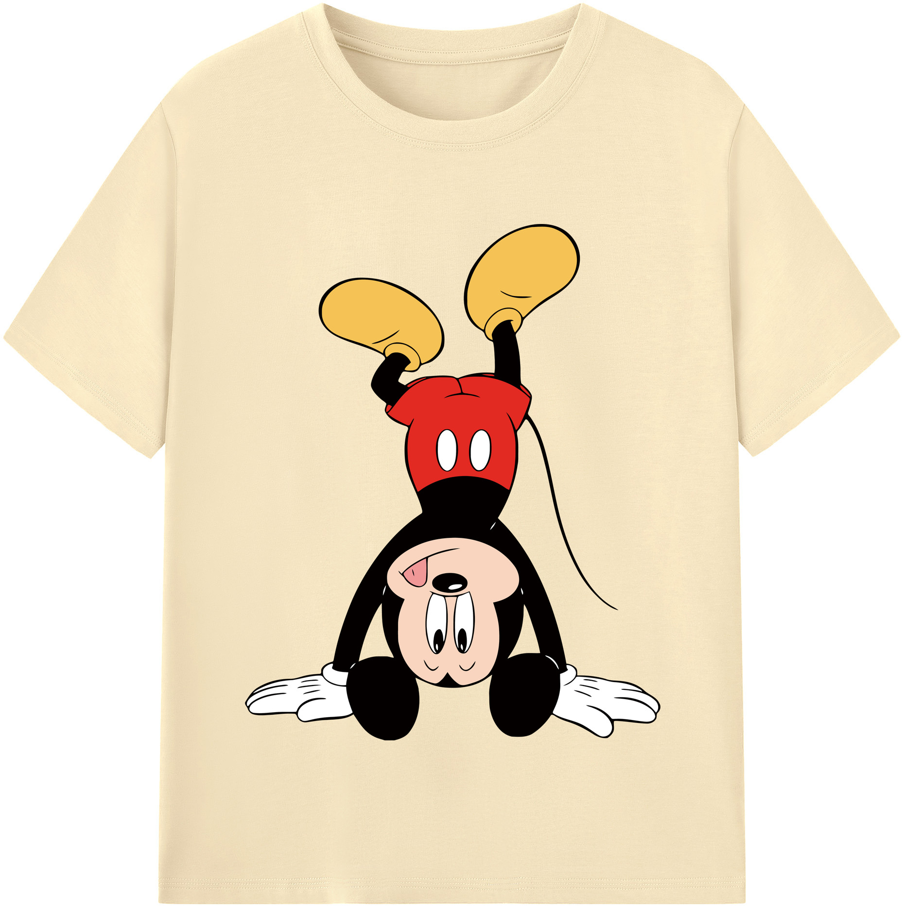 （画像用） ミッキーマウス Mickey Mouse 綿100％半袖Tシャツ（フロントプリント）