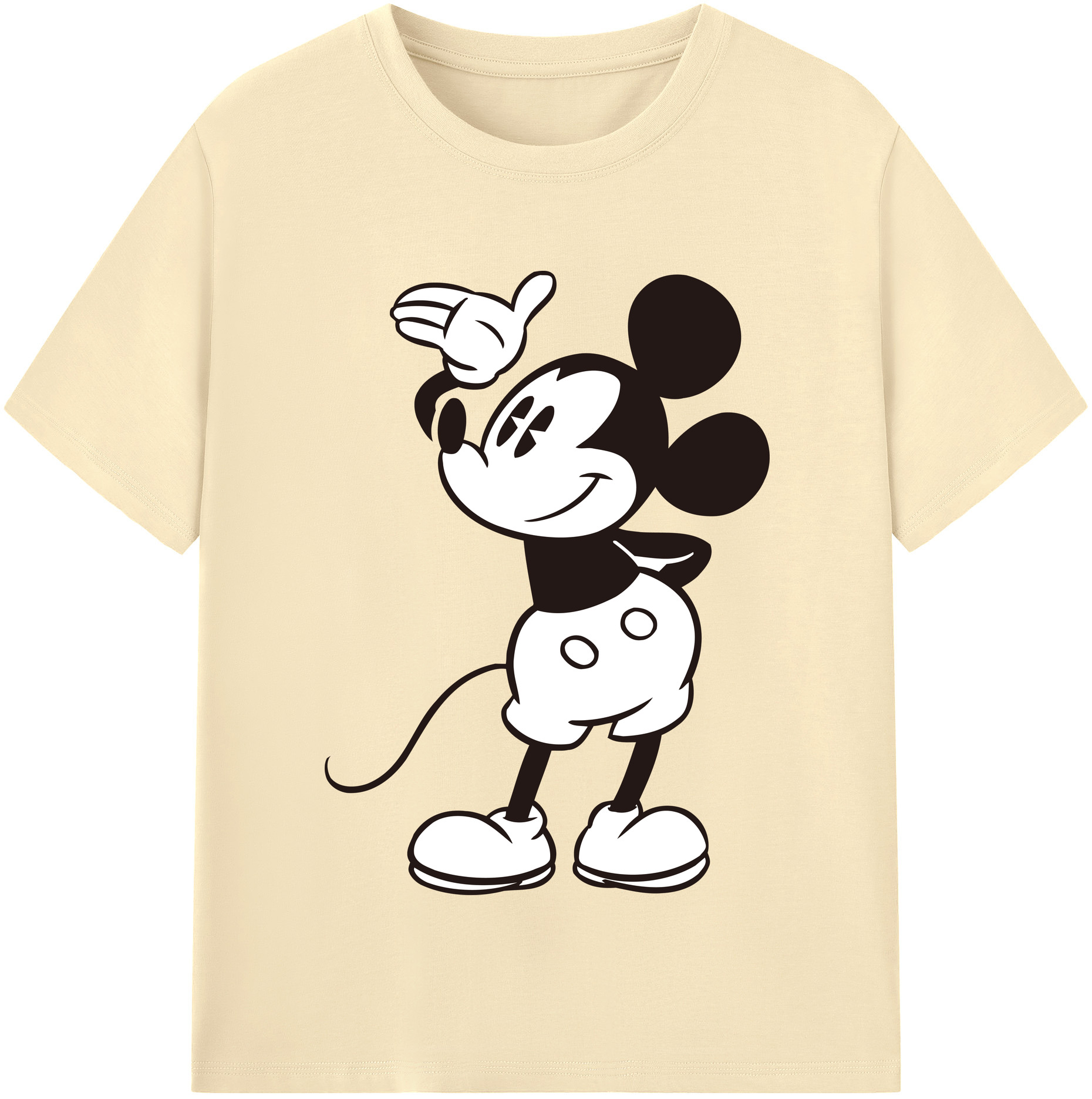 （画像用） ミッキーマウス Mickey Mouse 綿100％半袖Tシャツ（フロントプリント）
