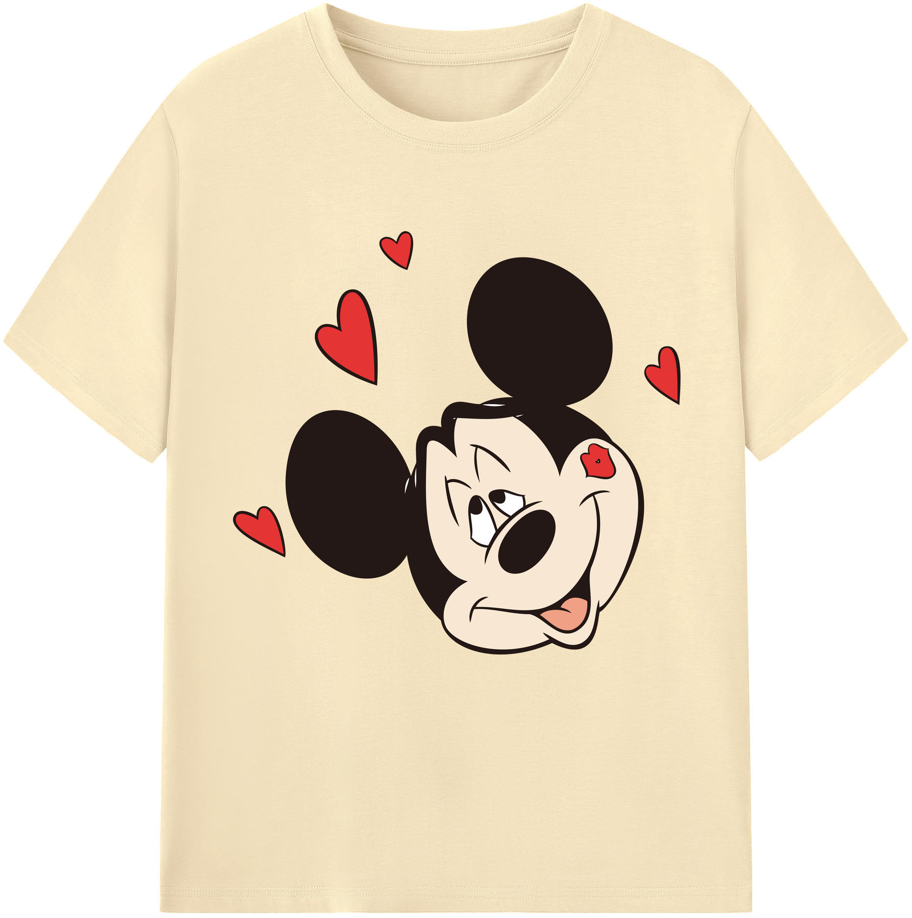 （画像用） ミッキーマウス Mickey Mouse 綿100％半袖Tシャツ（フロントプリント）