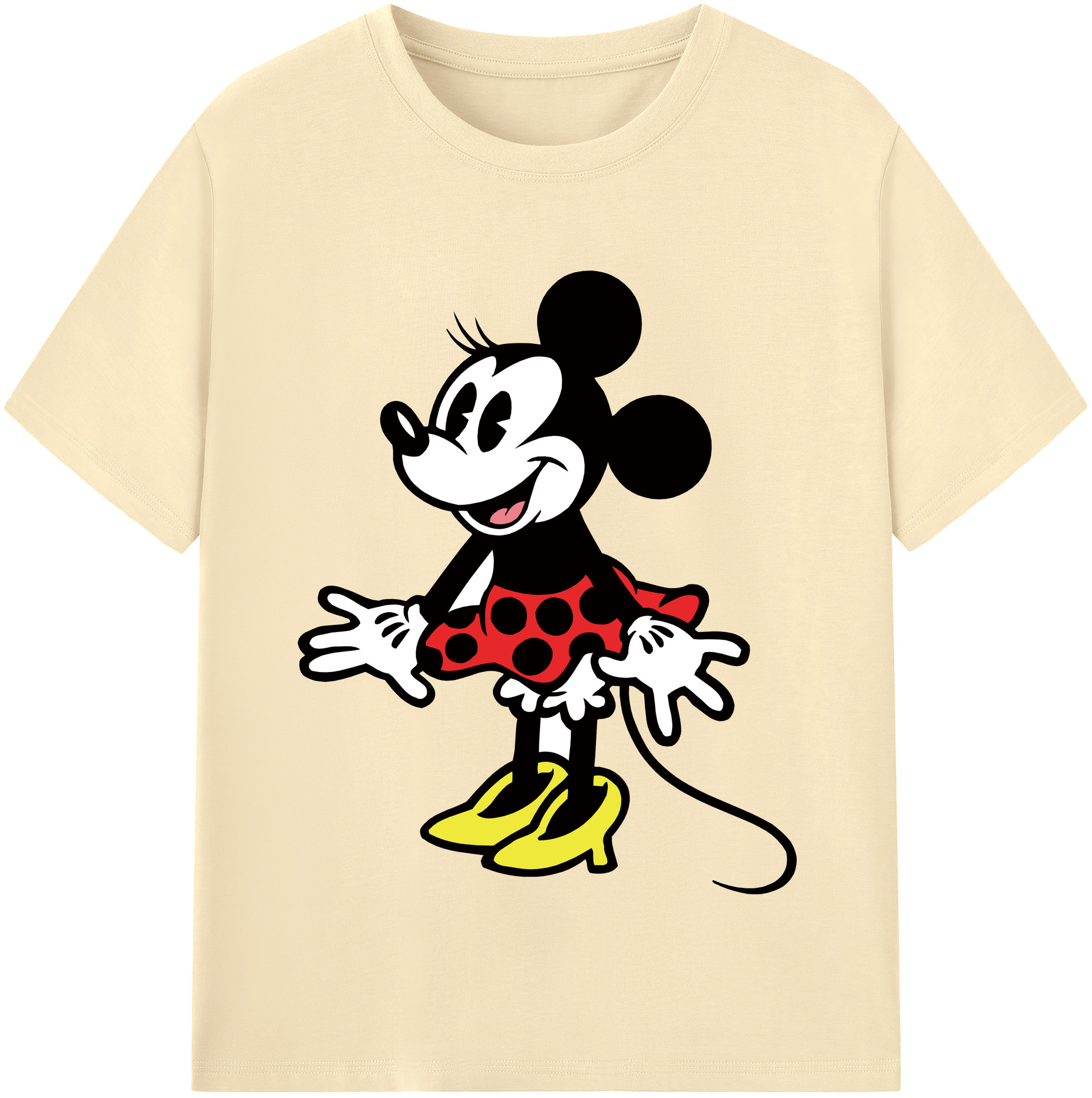 （画像用） ミッキーマウス Mickey Mouse 綿100％半袖Tシャツ（フロントプリント）