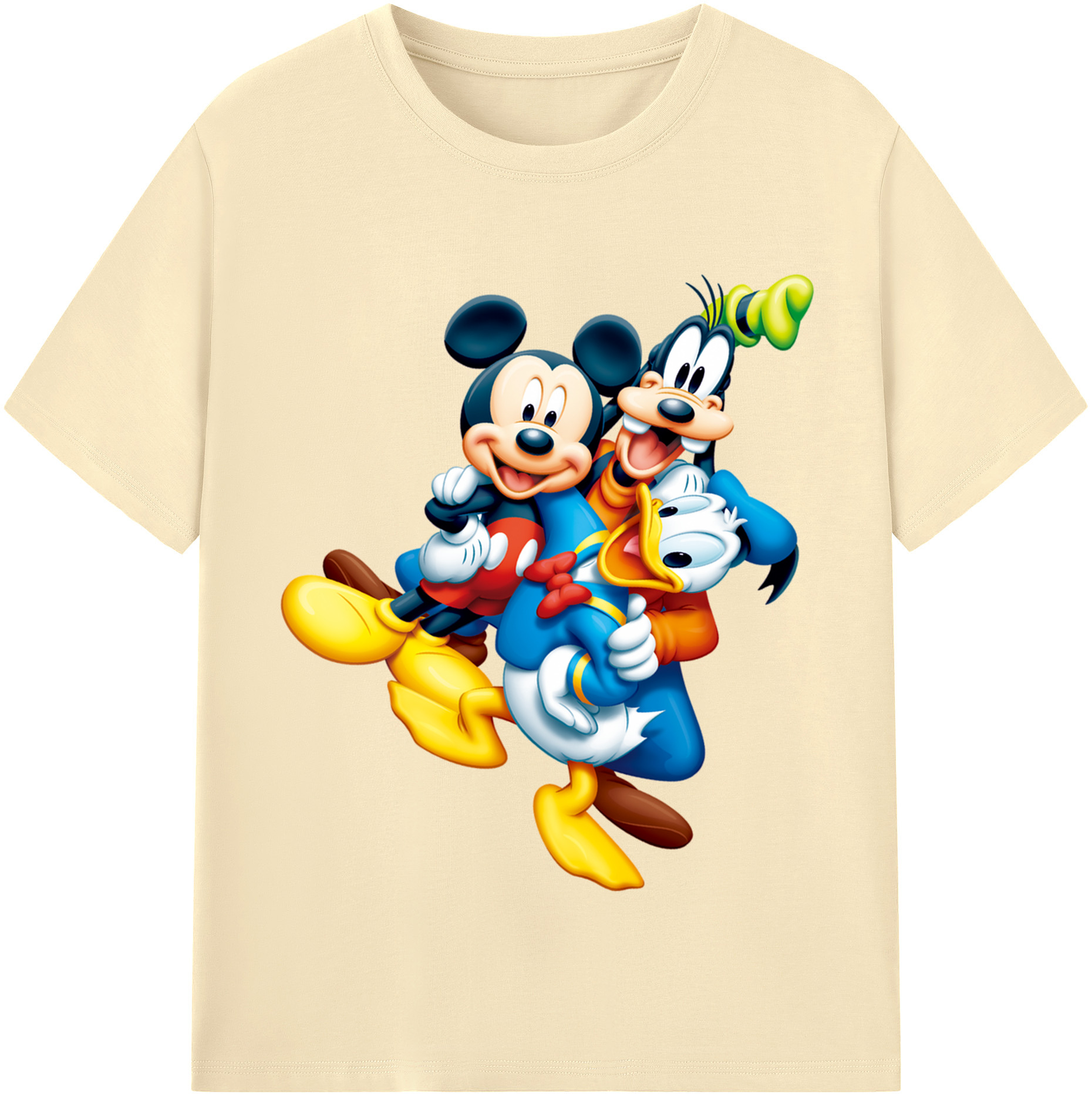 （画像用） ミッキーマウス Mickey Mouse 綿100％半袖Tシャツ（フロントプリント）