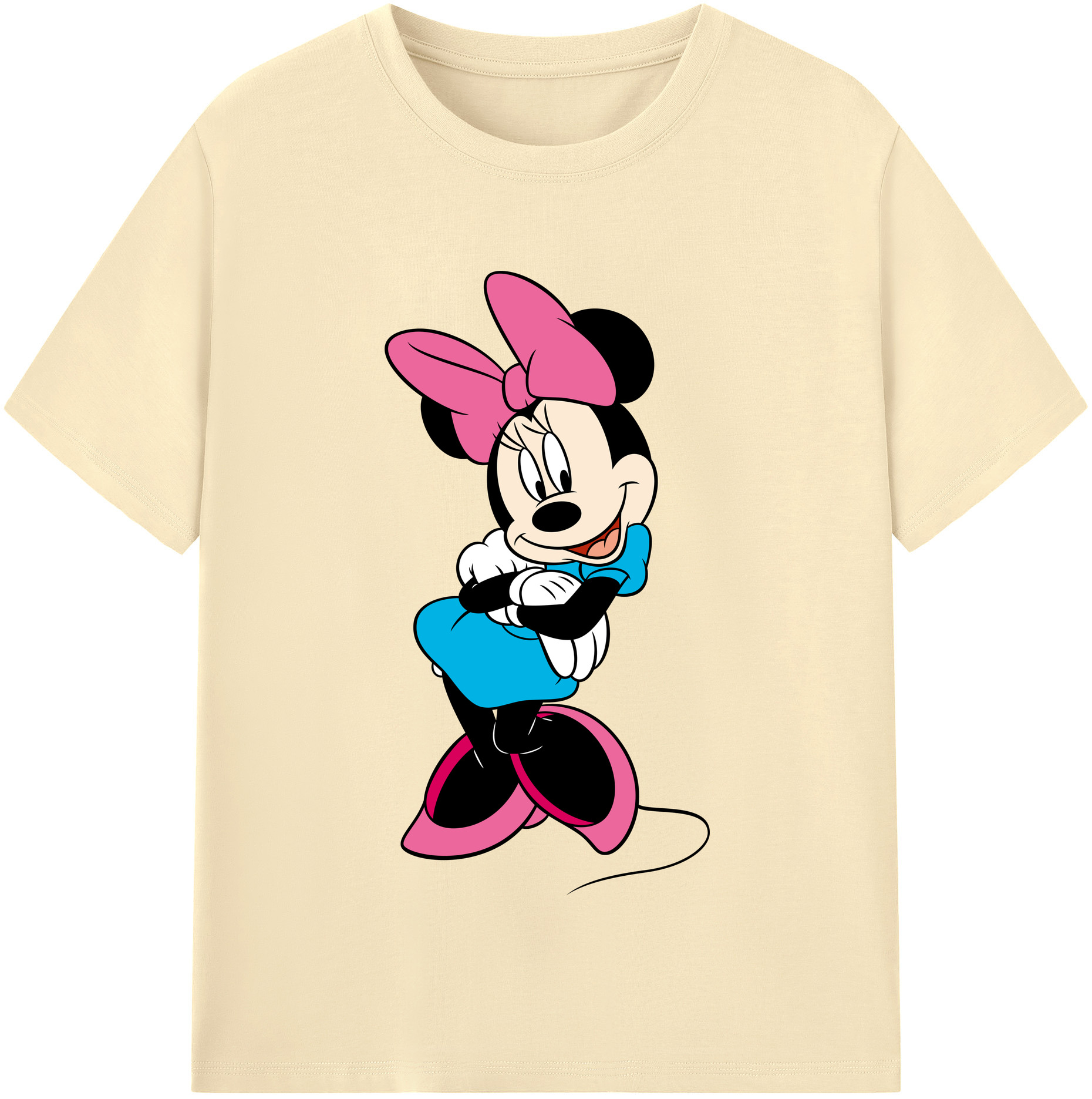 （画像用） ミッキーマウス Mickey Mouse 綿100％半袖Tシャツ（フロントプリント）