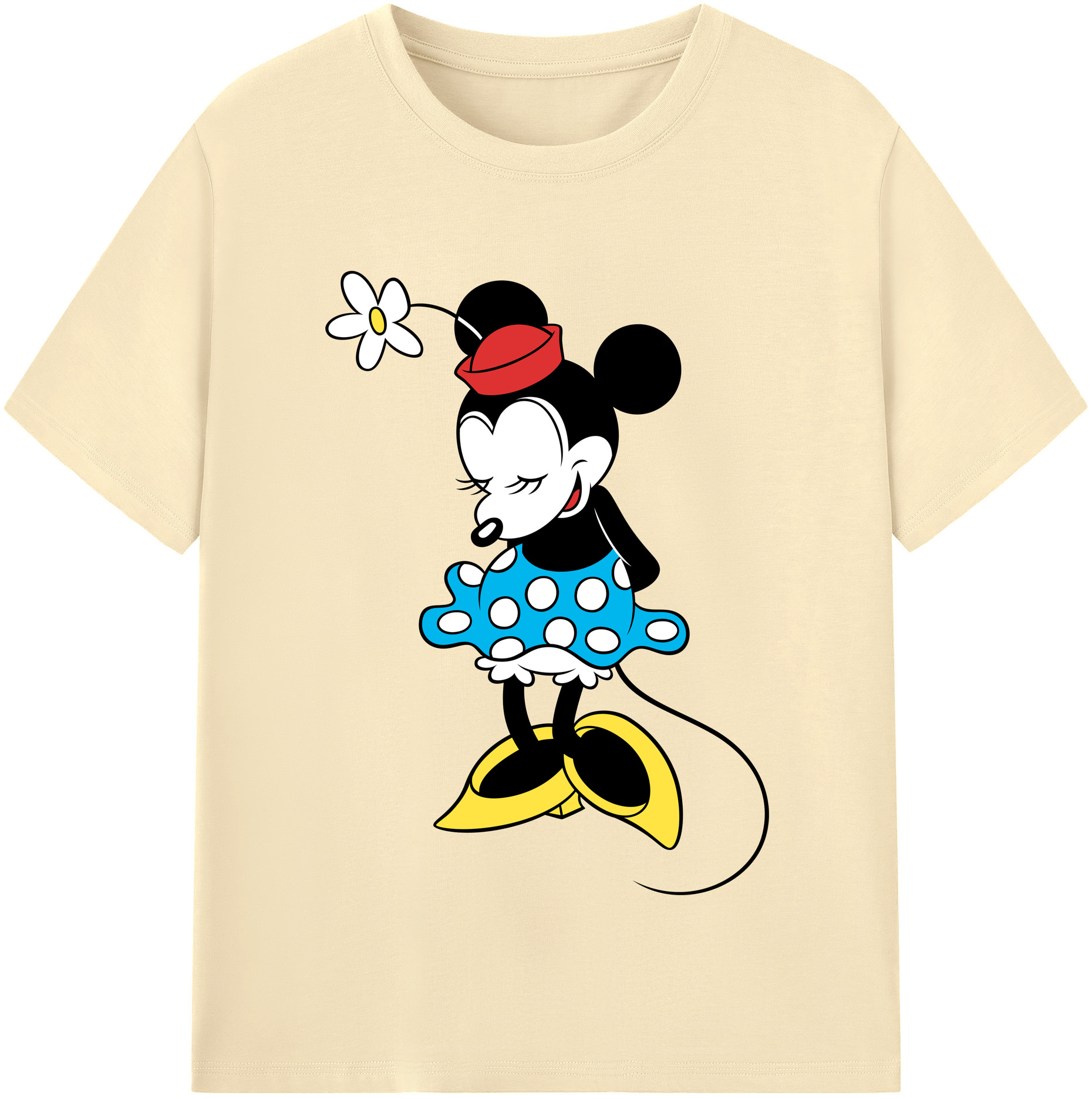 （画像用） ミッキーマウス Mickey Mouse 綿100％半袖Tシャツ（フロントプリント）