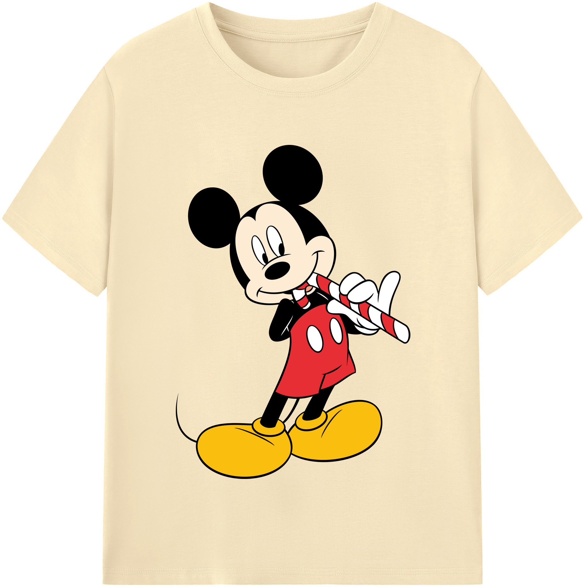 （画像用） ミッキーマウス Mickey Mouse 綿100％半袖Tシャツ（フロントプリント）