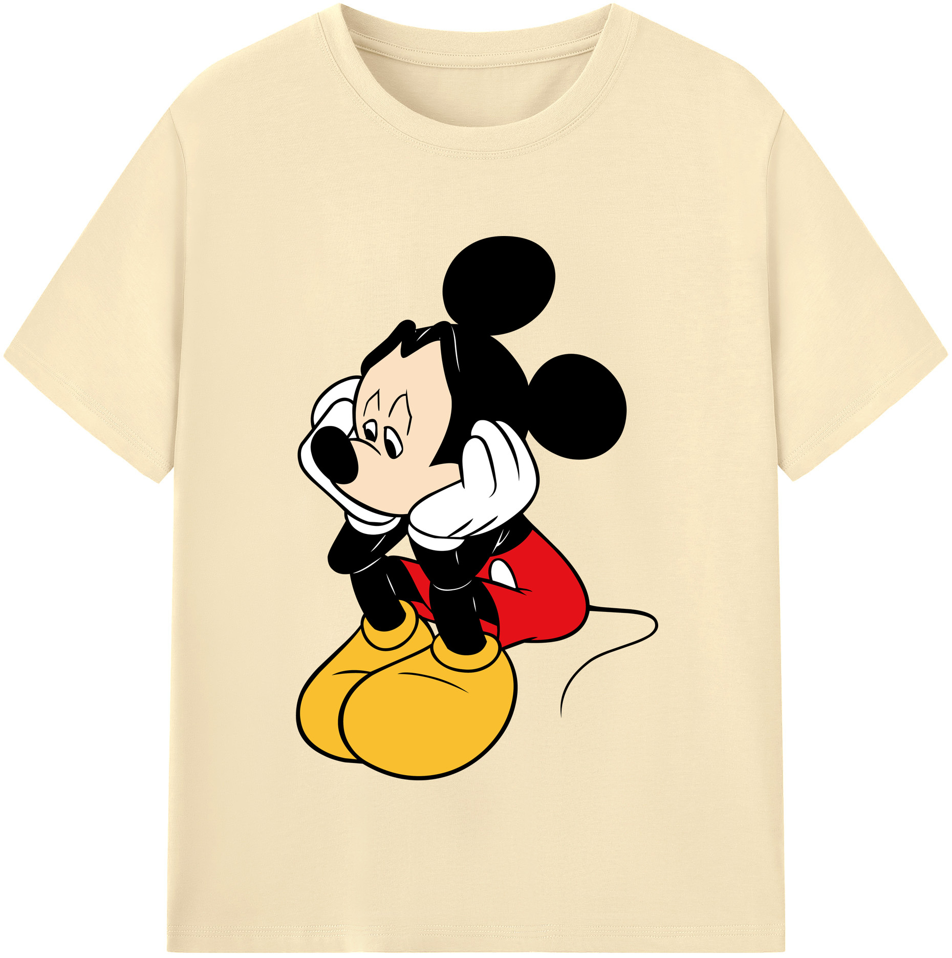 （画像用） ミッキーマウス Mickey Mouse 綿100％半袖Tシャツ（フロントプリント）