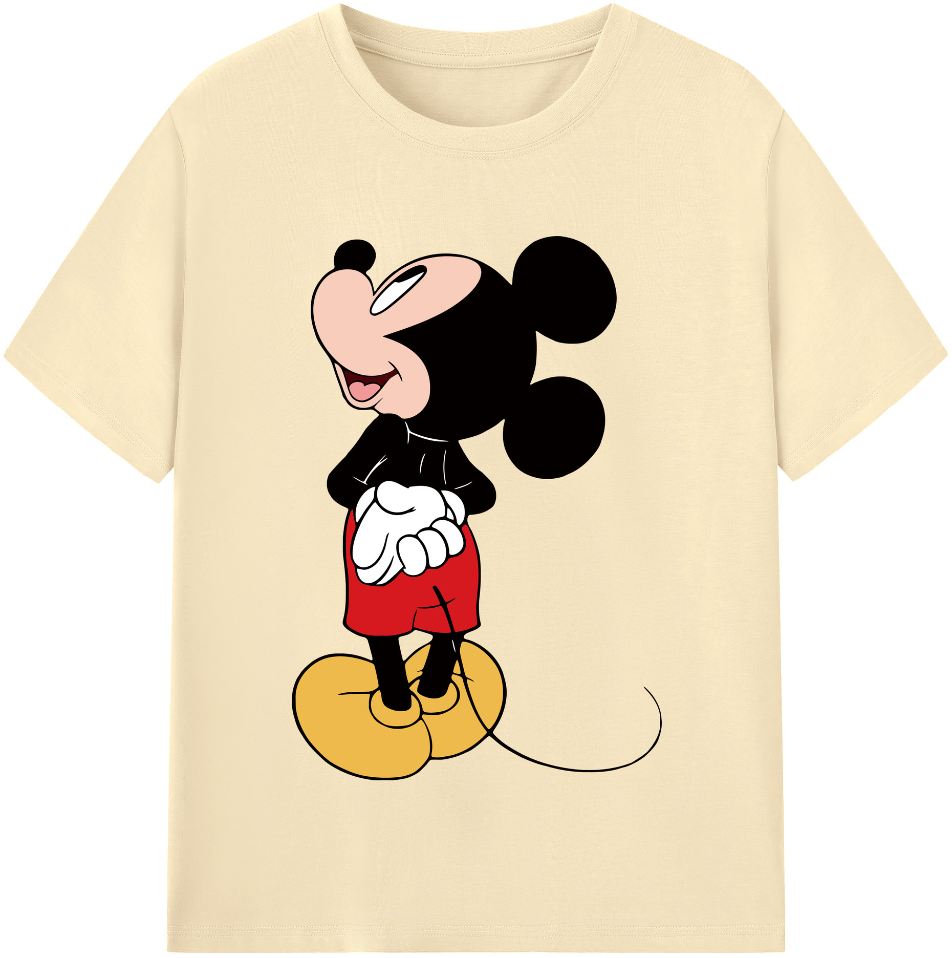 （画像用） ミッキーマウス Mickey Mouse 綿100％半袖Tシャツ（フロントプリント）