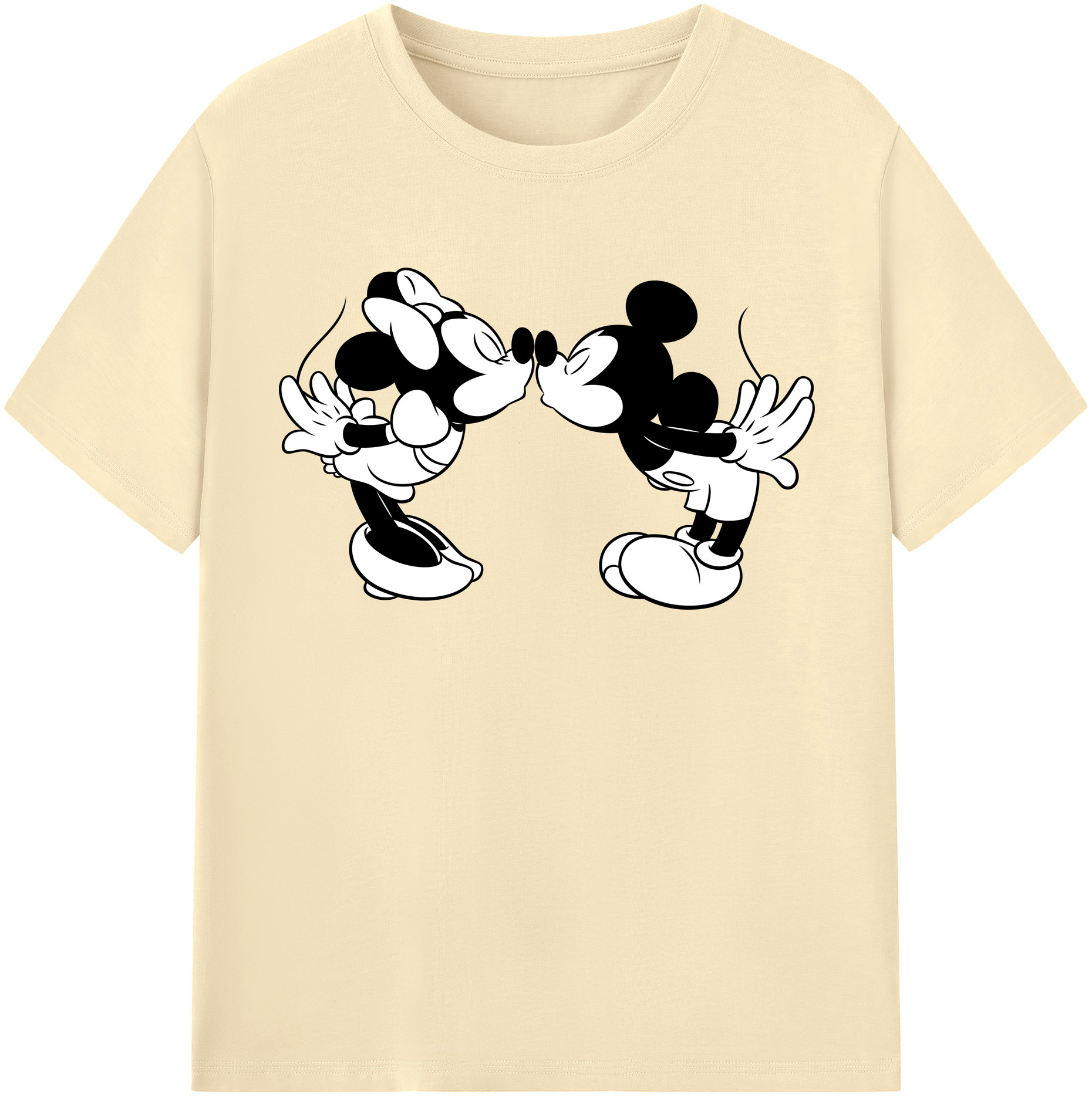 （画像用） ミッキーマウス Mickey Mouse 綿100％半袖Tシャツ（フロントプリント）