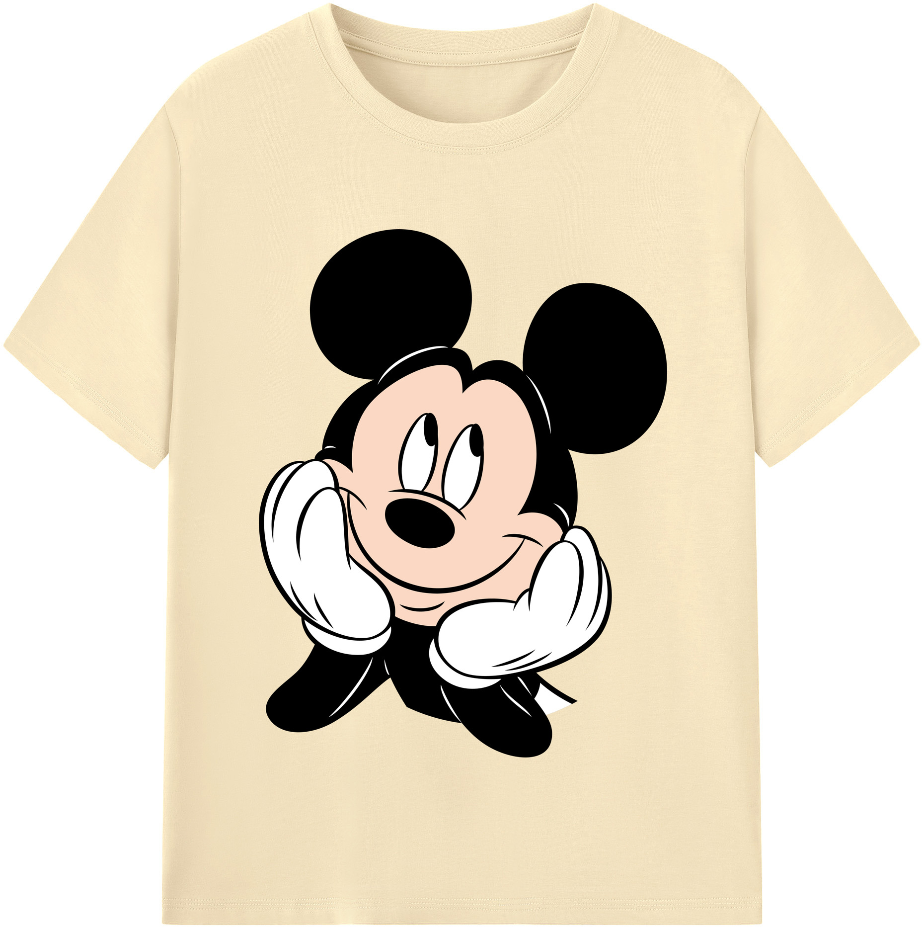 （画像用） ミッキーマウス Mickey Mouse 綿100％半袖Tシャツ（フロントプリント）