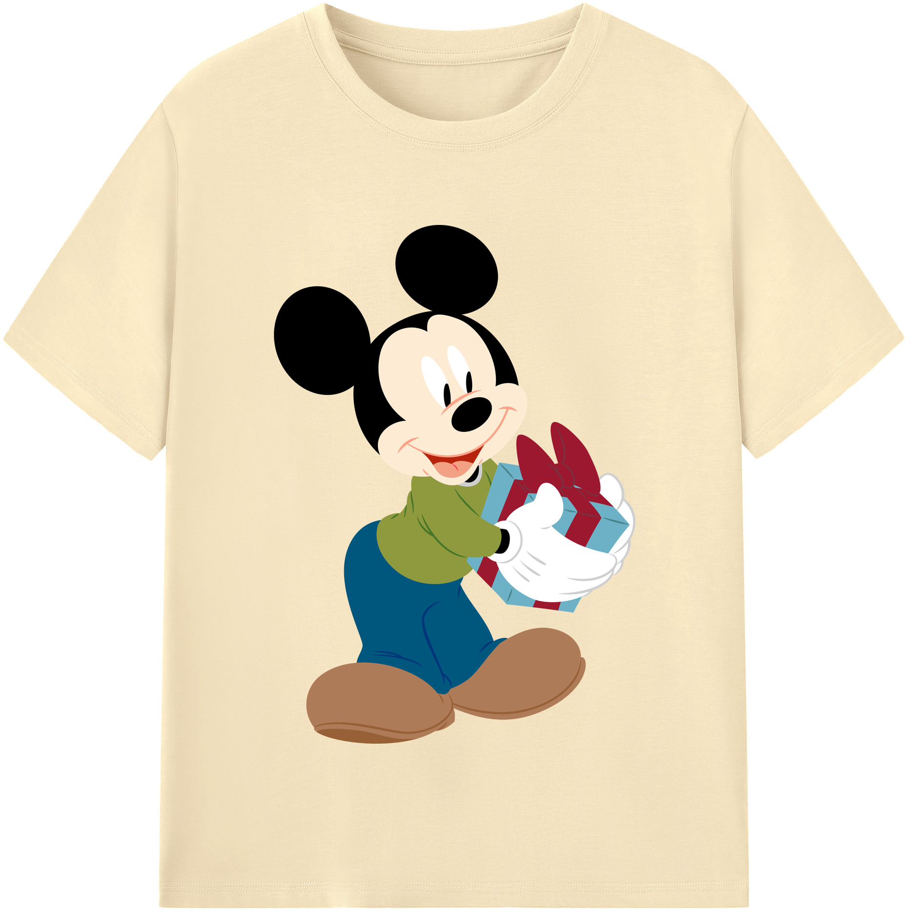 （画像用） ミッキーマウス Mickey Mouse 綿100％半袖Tシャツ（フロントプリント）