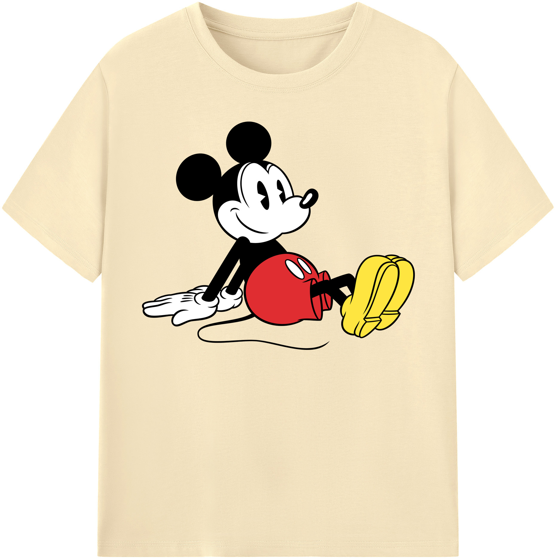 （画像用） ミッキーマウス Mickey Mouse 綿100％半袖Tシャツ（フロントプリント）