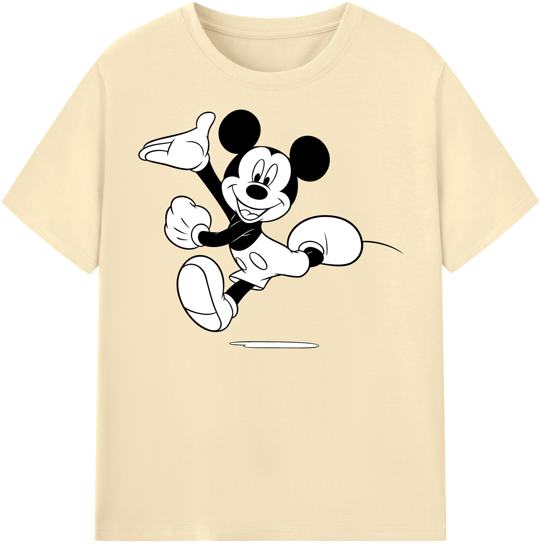 （画像用） ミッキーマウス Mickey Mouse 綿100％半袖Tシャツ（フロントプリント）