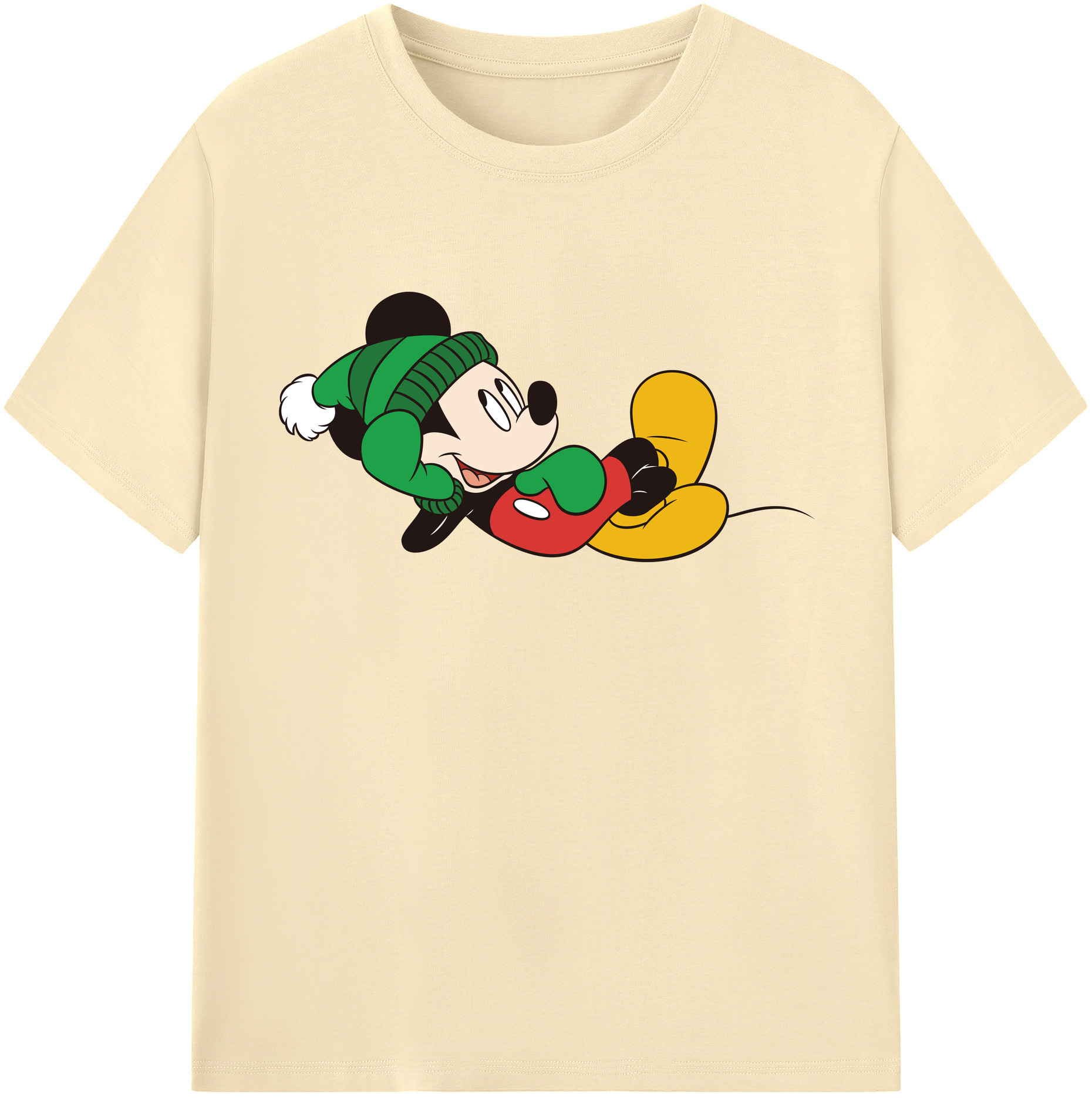 （画像用） ミッキーマウス Mickey Mouse 綿100％半袖Tシャツ（フロントプリント）