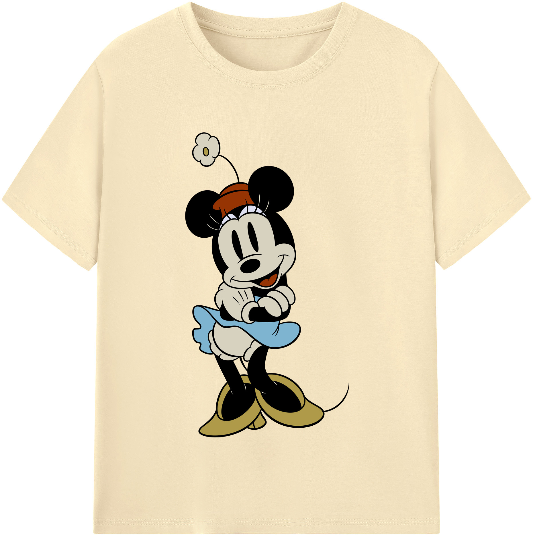 （画像用） ミッキーマウス Mickey Mouse 綿100％半袖Tシャツ（フロントプリント）