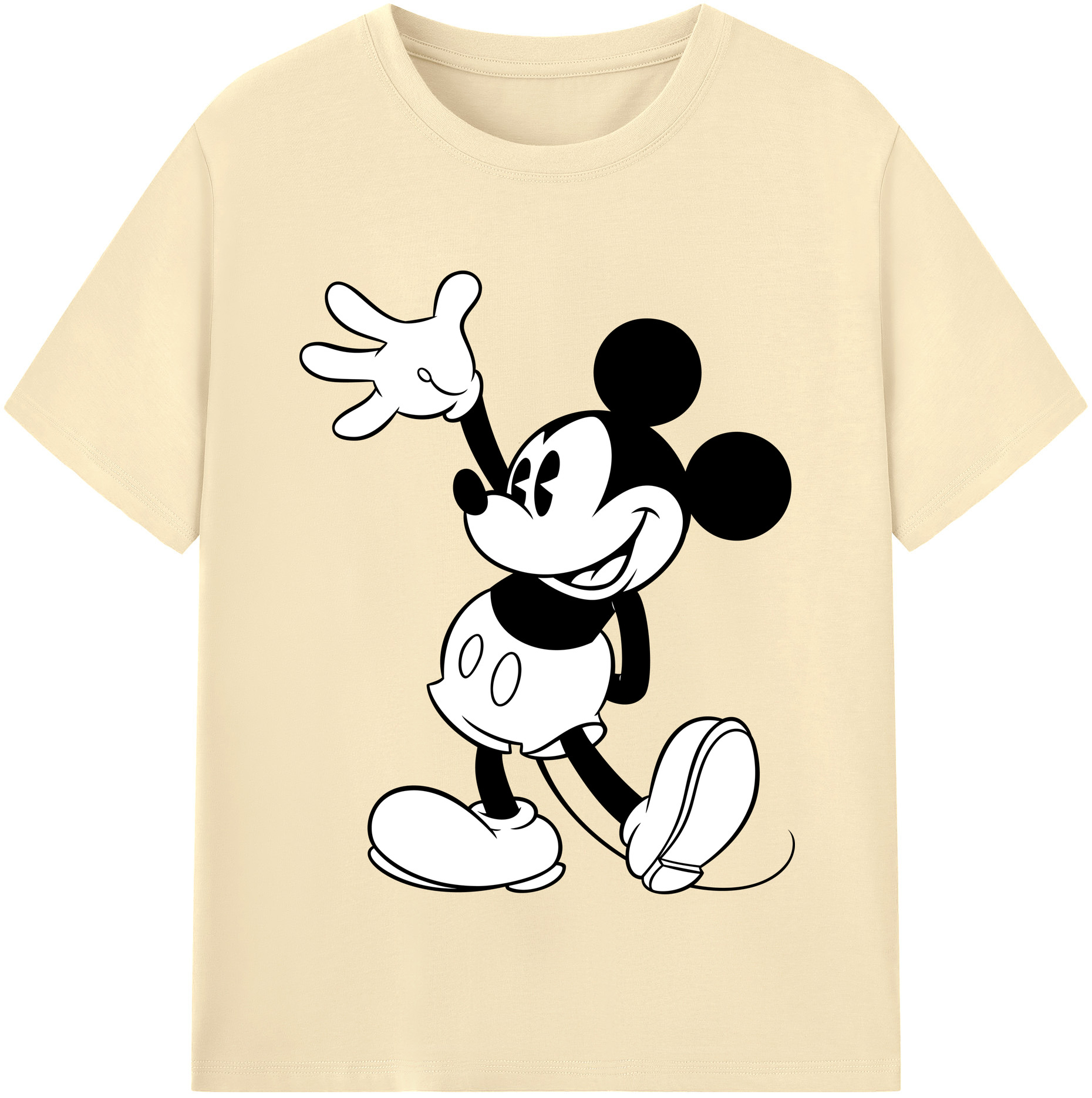 （画像用） ミッキーマウス Mickey Mouse 綿100％半袖Tシャツ（フロントプリント）