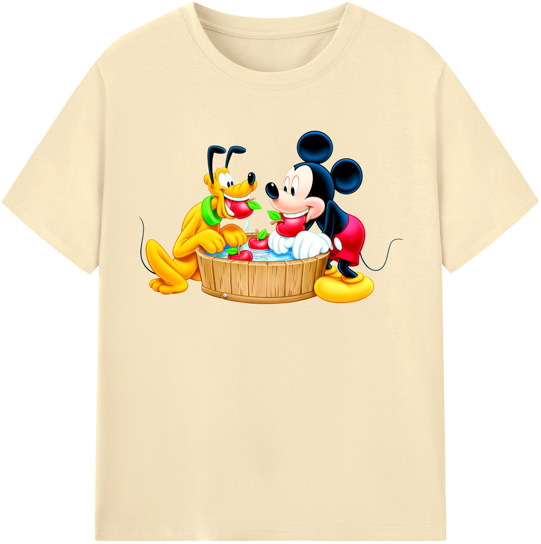 （画像用） ミッキーマウス Mickey Mouse 綿100％半袖Tシャツ（フロントプリント）