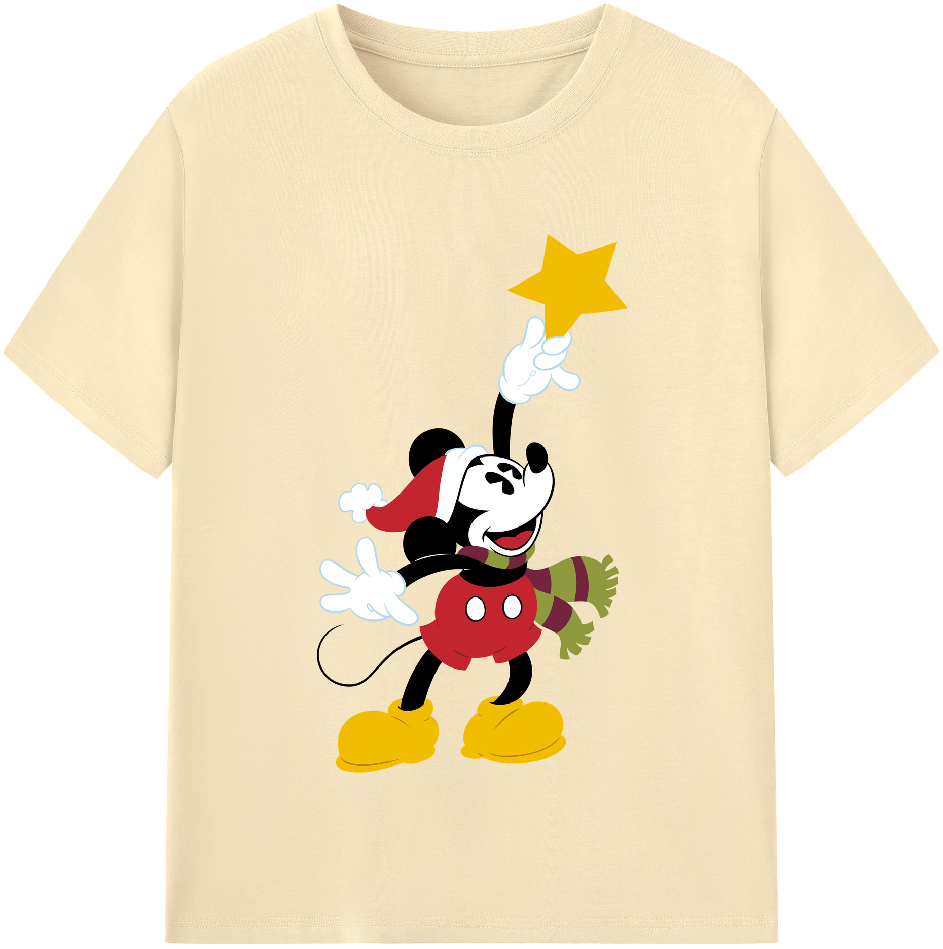 （画像用） ミッキーマウス Mickey Mouse 綿100％半袖Tシャツ（フロントプリント）