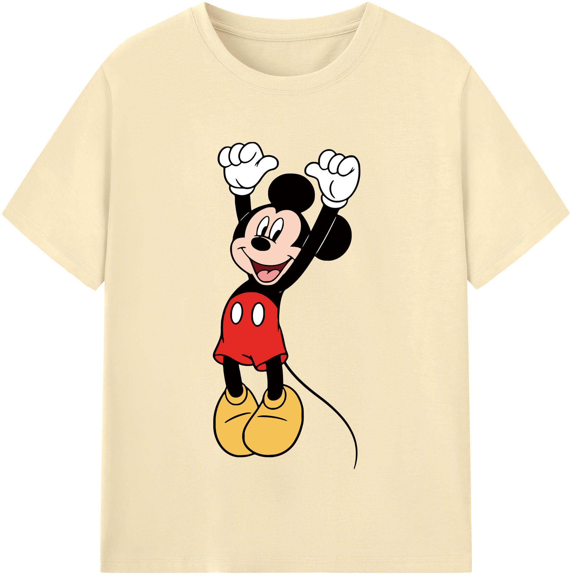 （画像用） ミッキーマウス Mickey Mouse 綿100％半袖Tシャツ（フロントプリント）