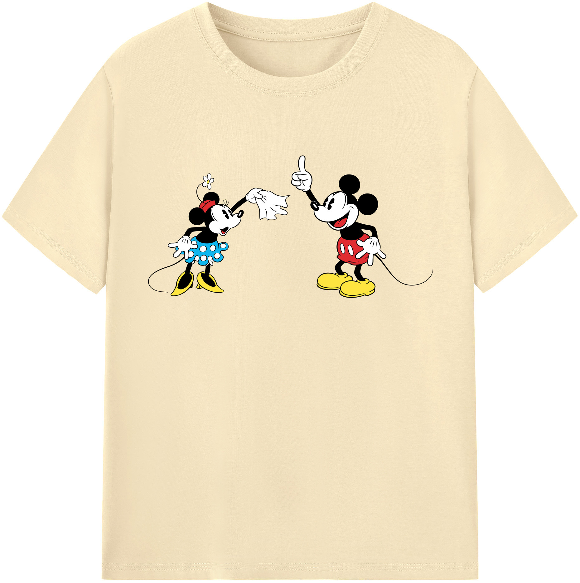 （画像用） ミッキーマウス Mickey Mouse 綿100％半袖Tシャツ（フロントプリント）