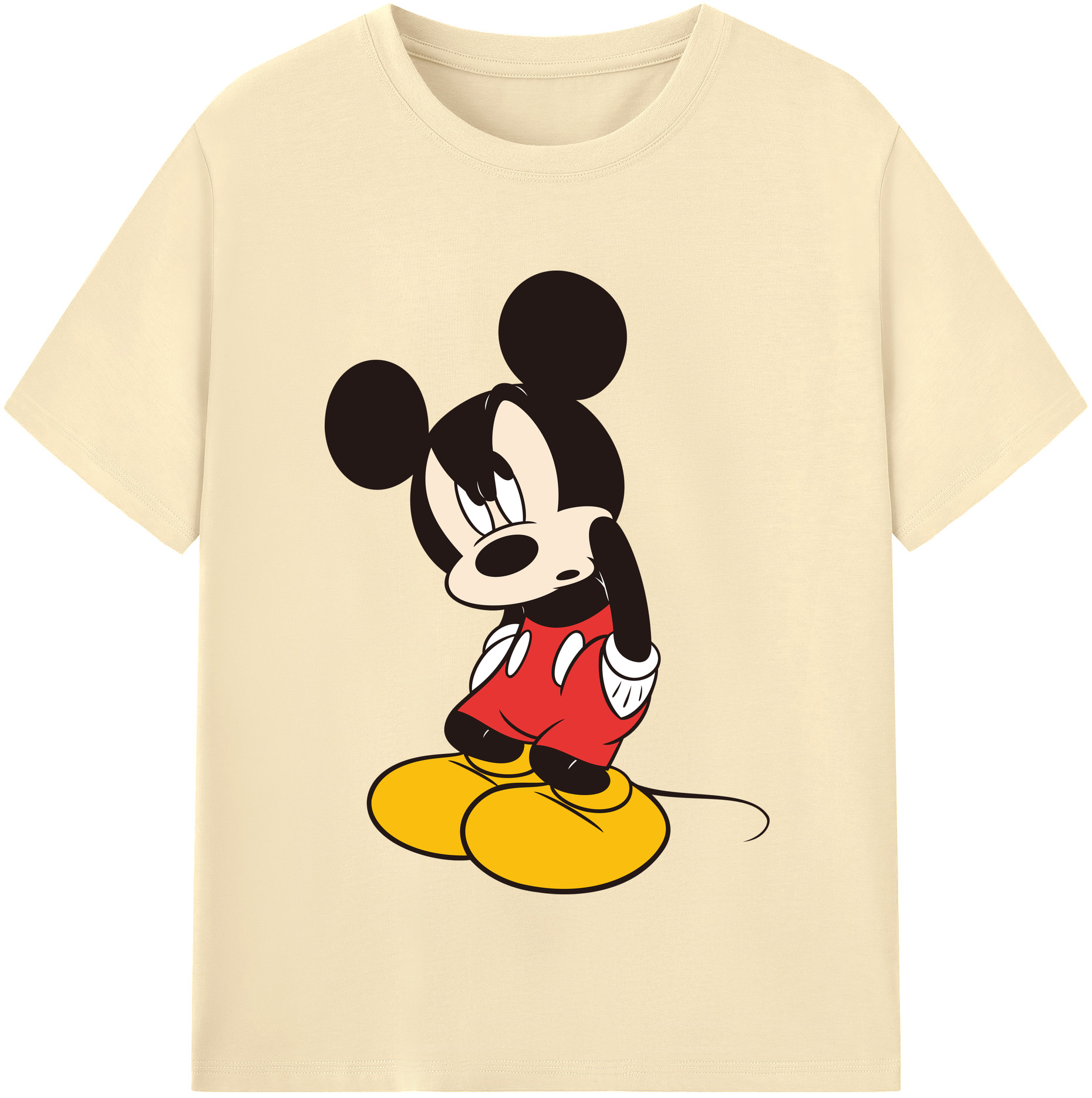 （画像用） ミッキーマウス Mickey Mouse 綿100％半袖Tシャツ（フロントプリント）