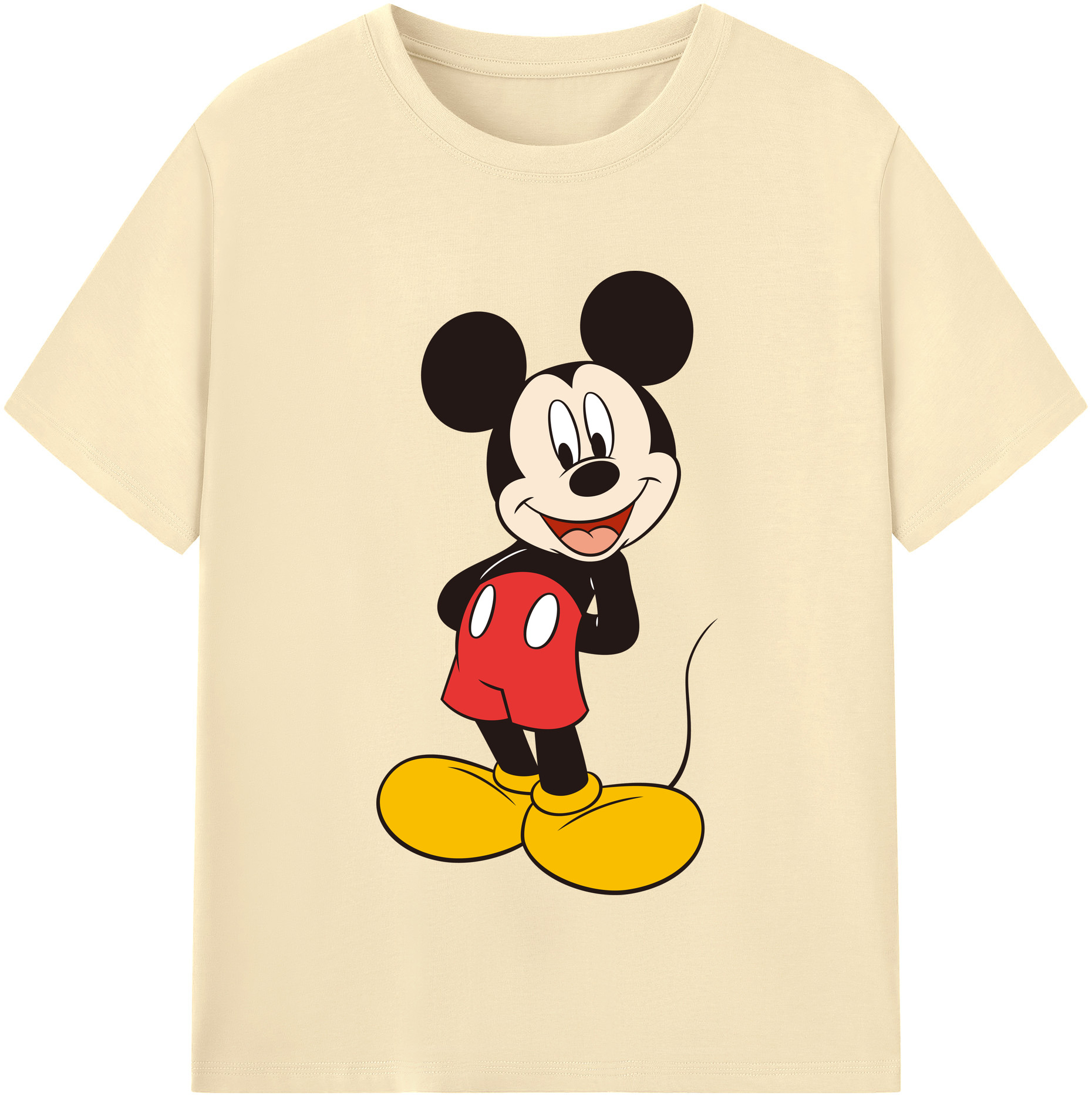 （画像用） ミッキーマウス Mickey Mouse 綿100％半袖Tシャツ（フロントプリント）