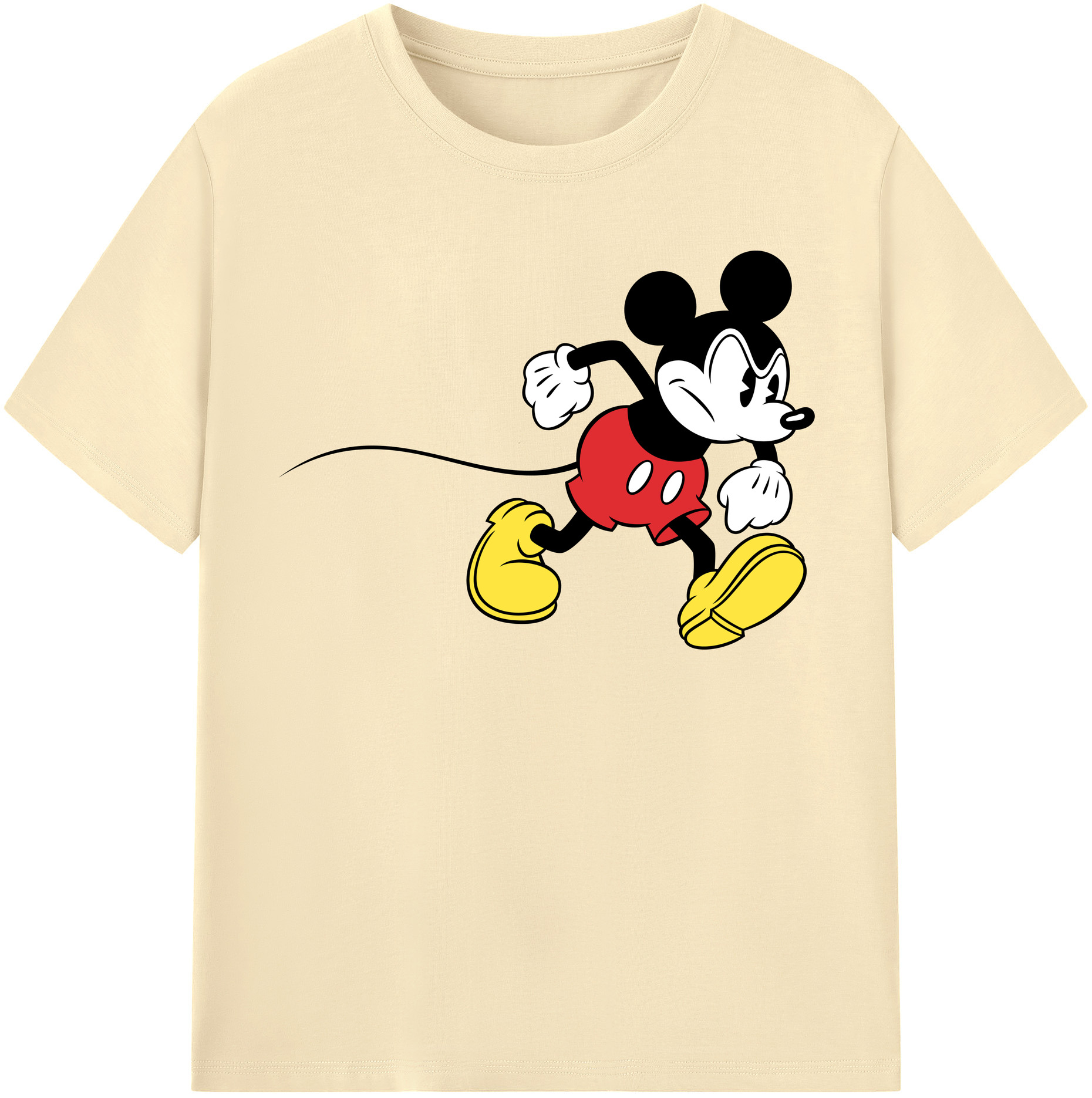 （画像用） ミッキーマウス Mickey Mouse 綿100％半袖Tシャツ（フロントプリント）