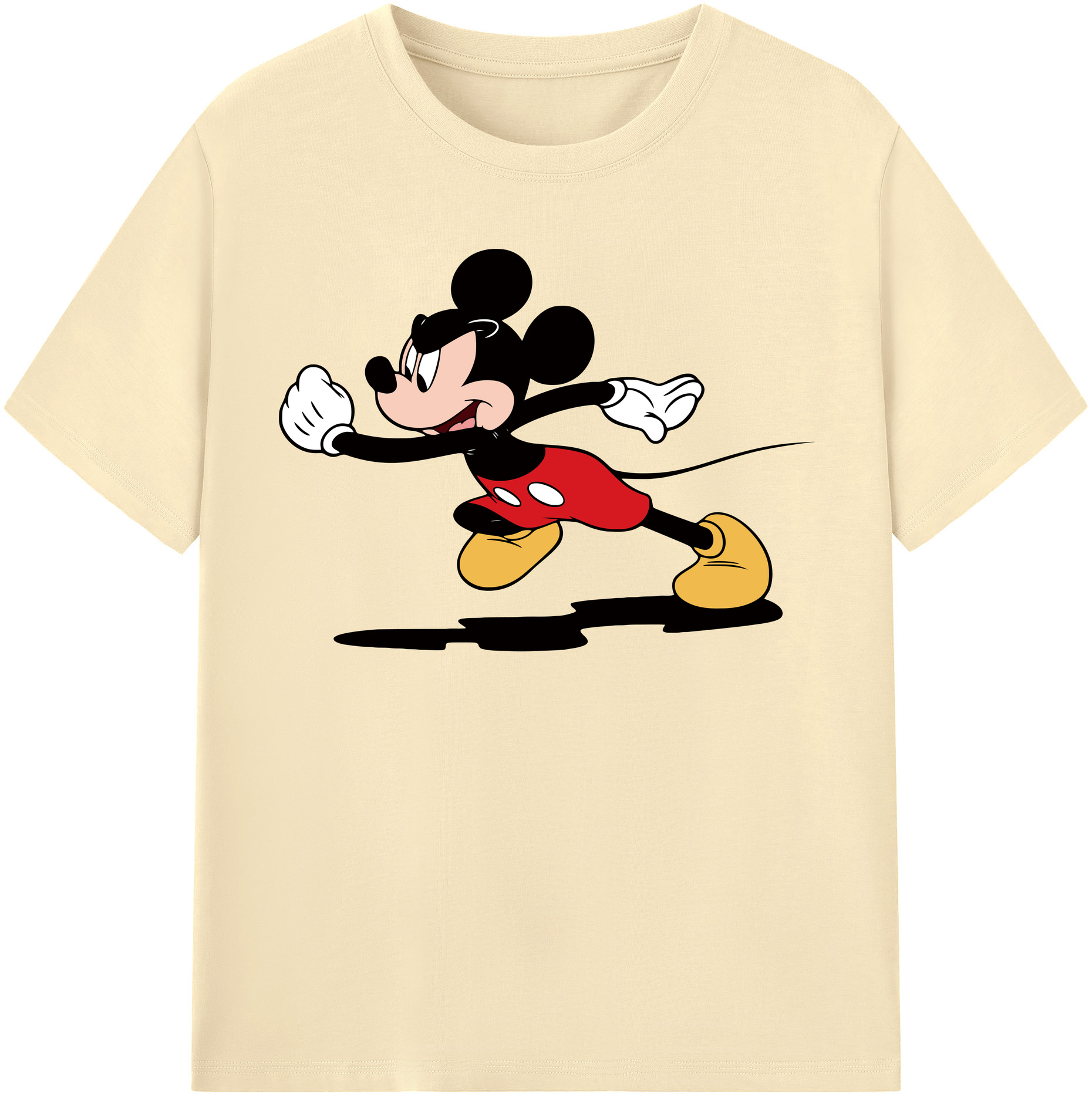 （画像用） ミッキーマウス Mickey Mouse 綿100％半袖Tシャツ（フロントプリント）