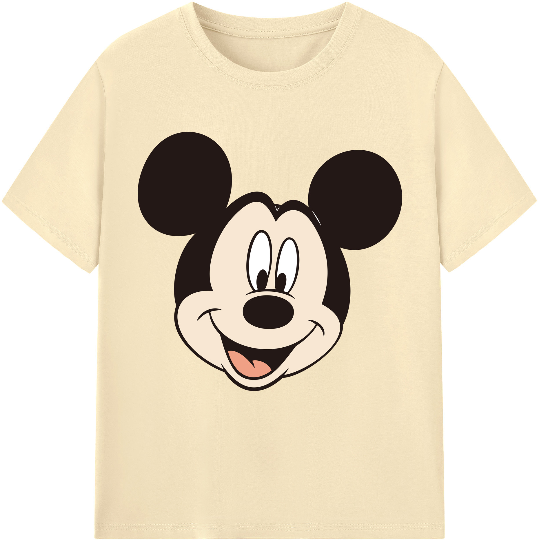 （画像用） ミッキーマウス Mickey Mouse 綿100％半袖Tシャツ（フロントプリント）