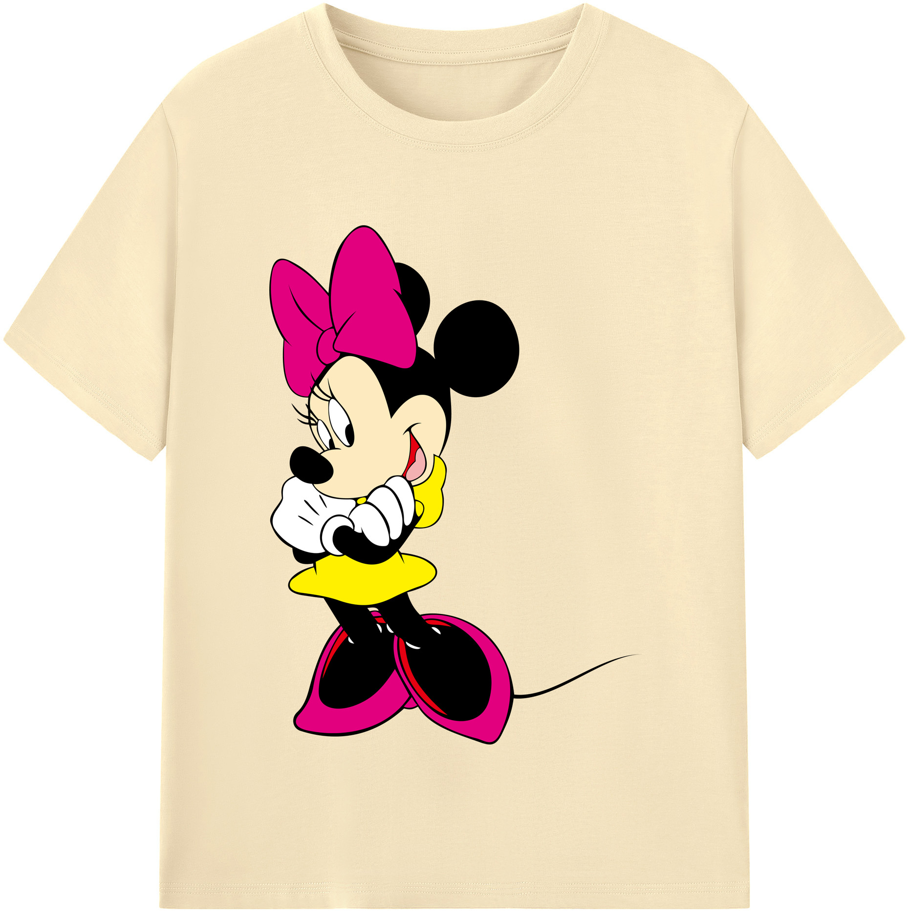 （画像用） ミッキーマウス Mickey Mouse 綿100％半袖Tシャツ（フロントプリント）