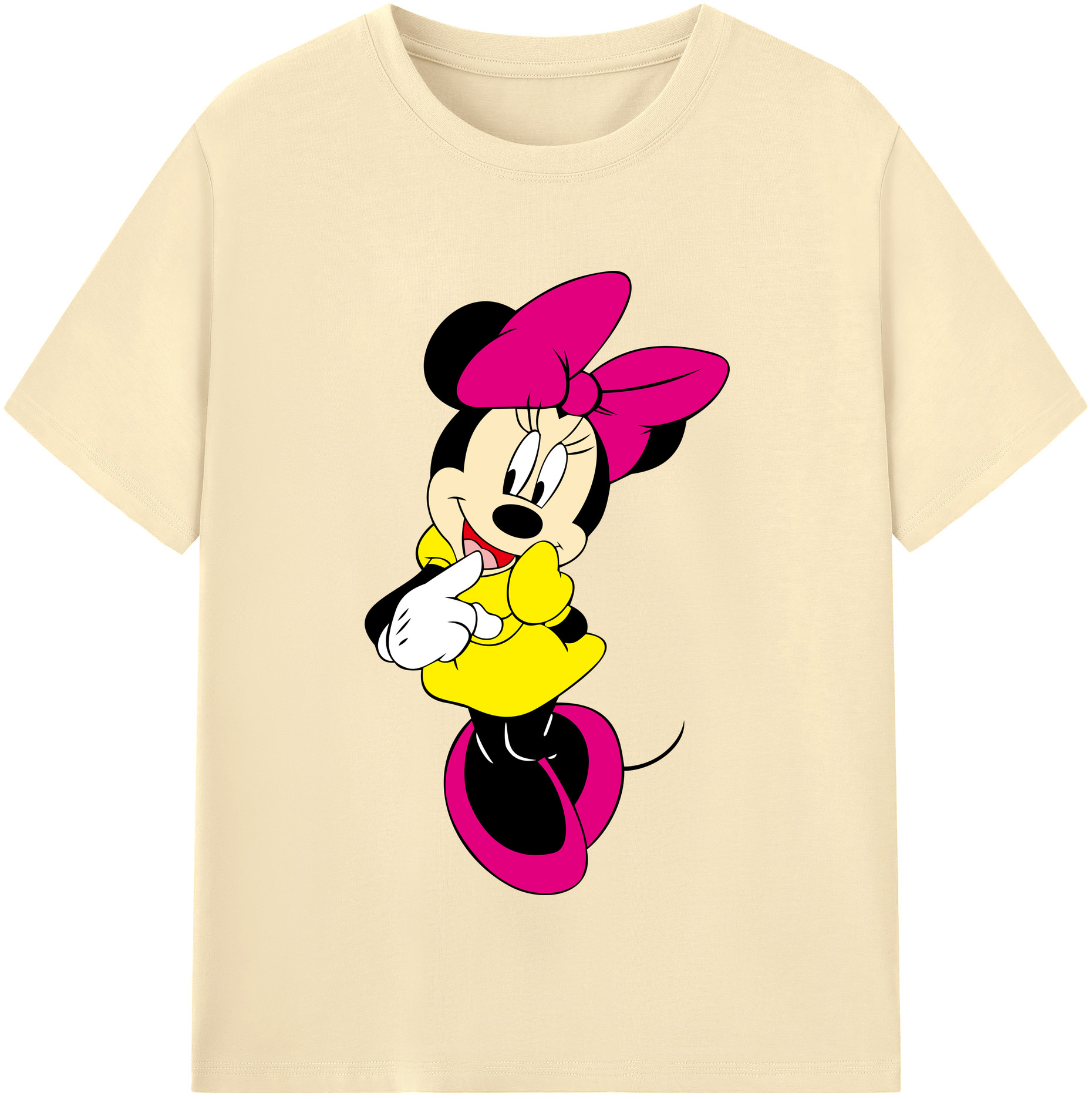 （画像用） ミッキーマウス Mickey Mouse 綿100％半袖Tシャツ（フロントプリント）
