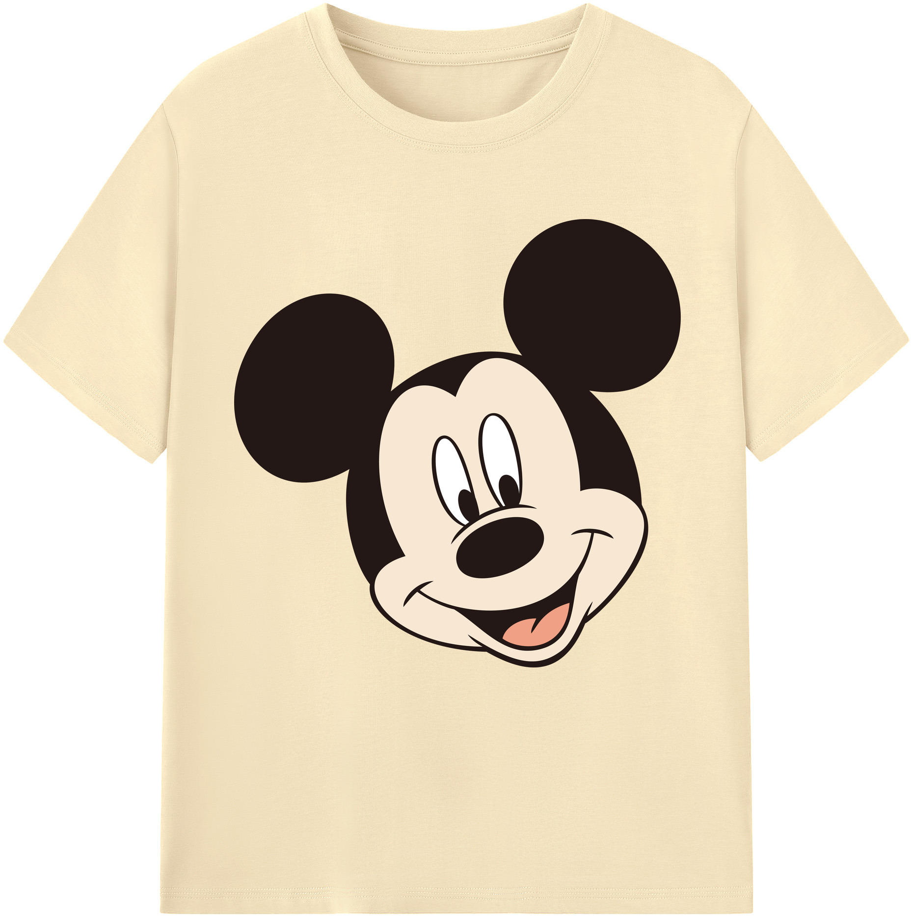 （画像用） ミッキーマウス Mickey Mouse 綿100％半袖Tシャツ（フロントプリント）