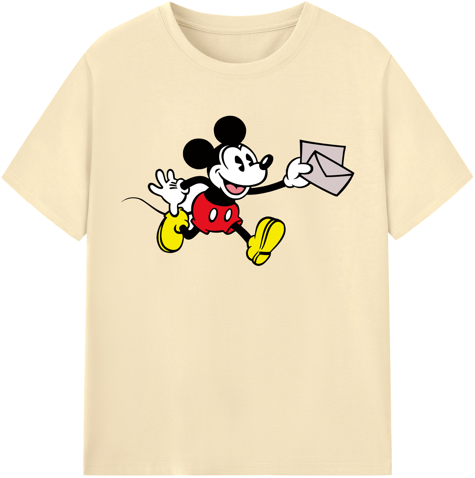 （画像用） ミッキーマウス Mickey Mouse 綿100％半袖Tシャツ（フロントプリント）