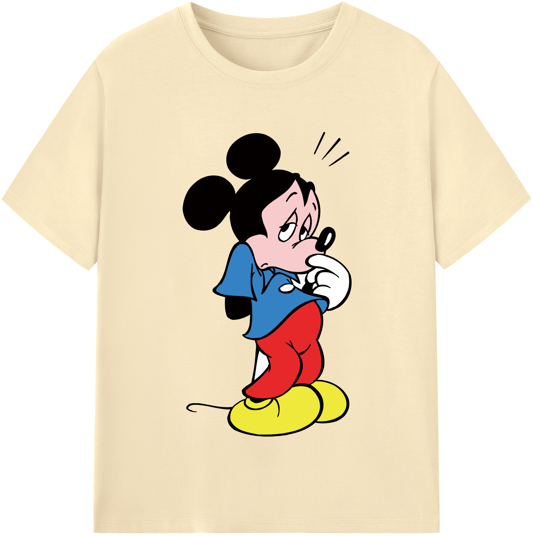 （画像用） ミッキーマウス Mickey Mouse 綿100％半袖Tシャツ（フロントプリント）