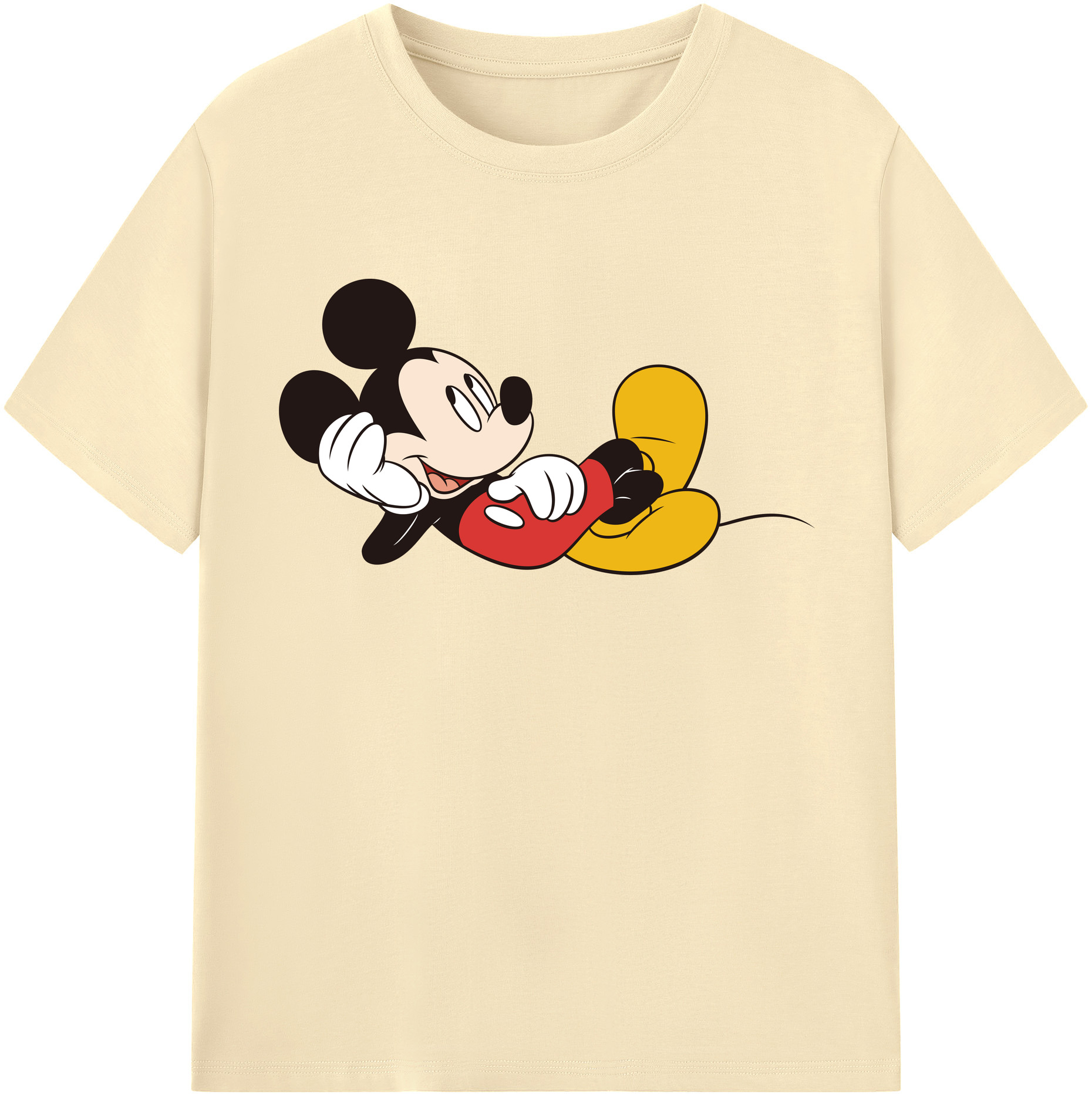 （画像用） ミッキーマウス Mickey Mouse 綿100％半袖Tシャツ（フロントプリント）