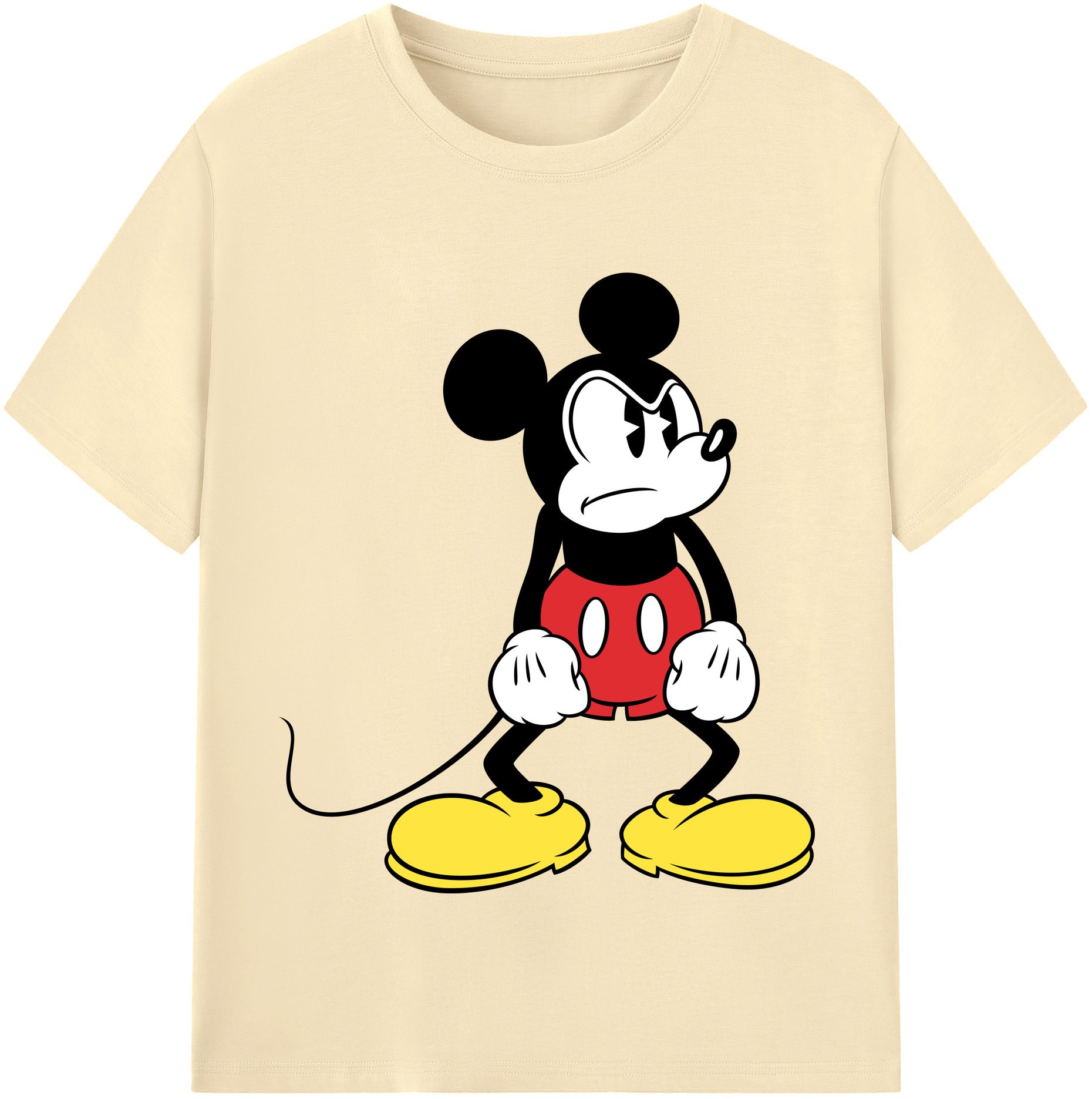 （画像用） ミッキーマウス Mickey Mouse 綿100％半袖Tシャツ（フロントプリント）