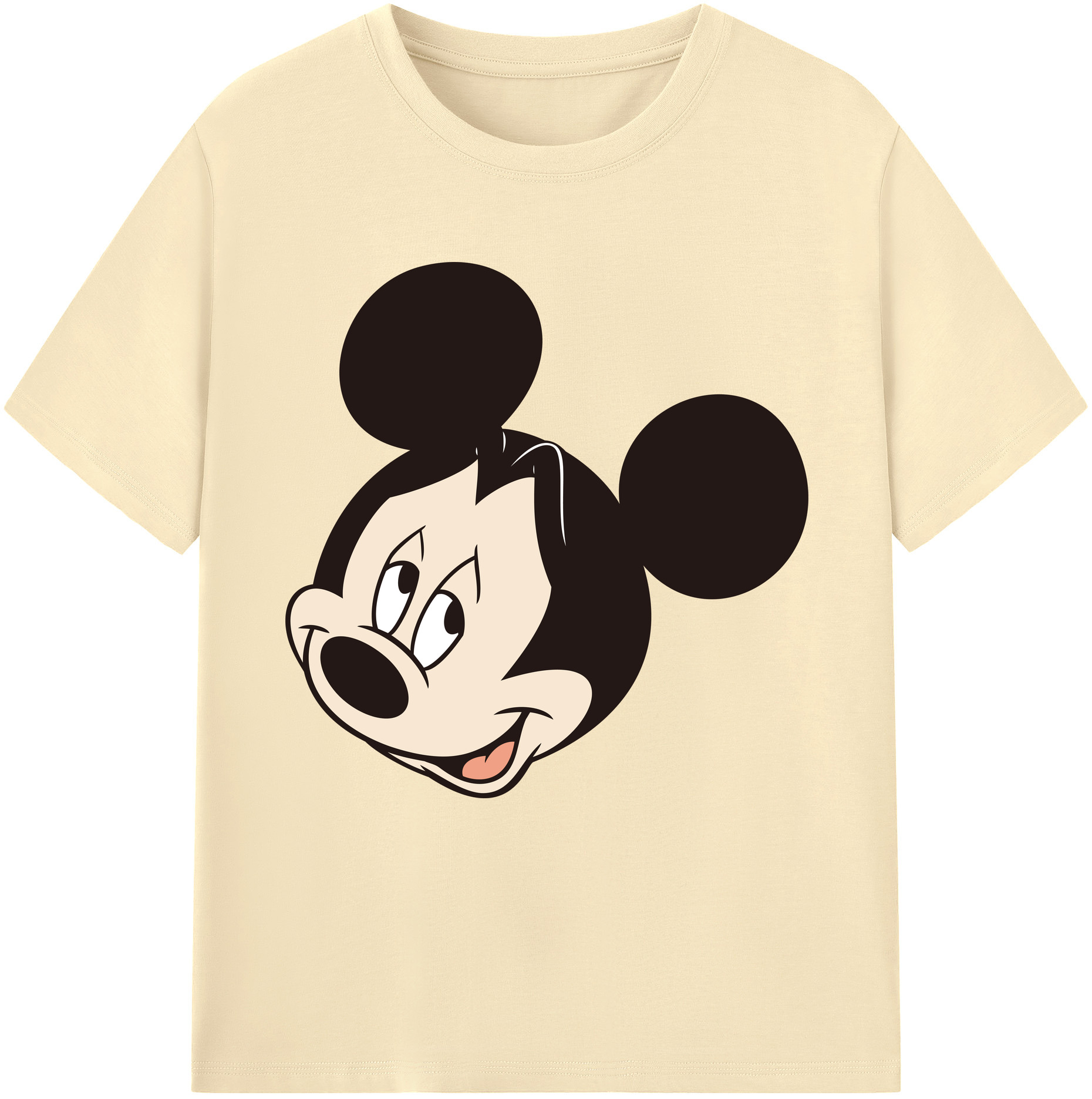 （画像用） ミッキーマウス Mickey Mouse 綿100％半袖Tシャツ（フロントプリント）