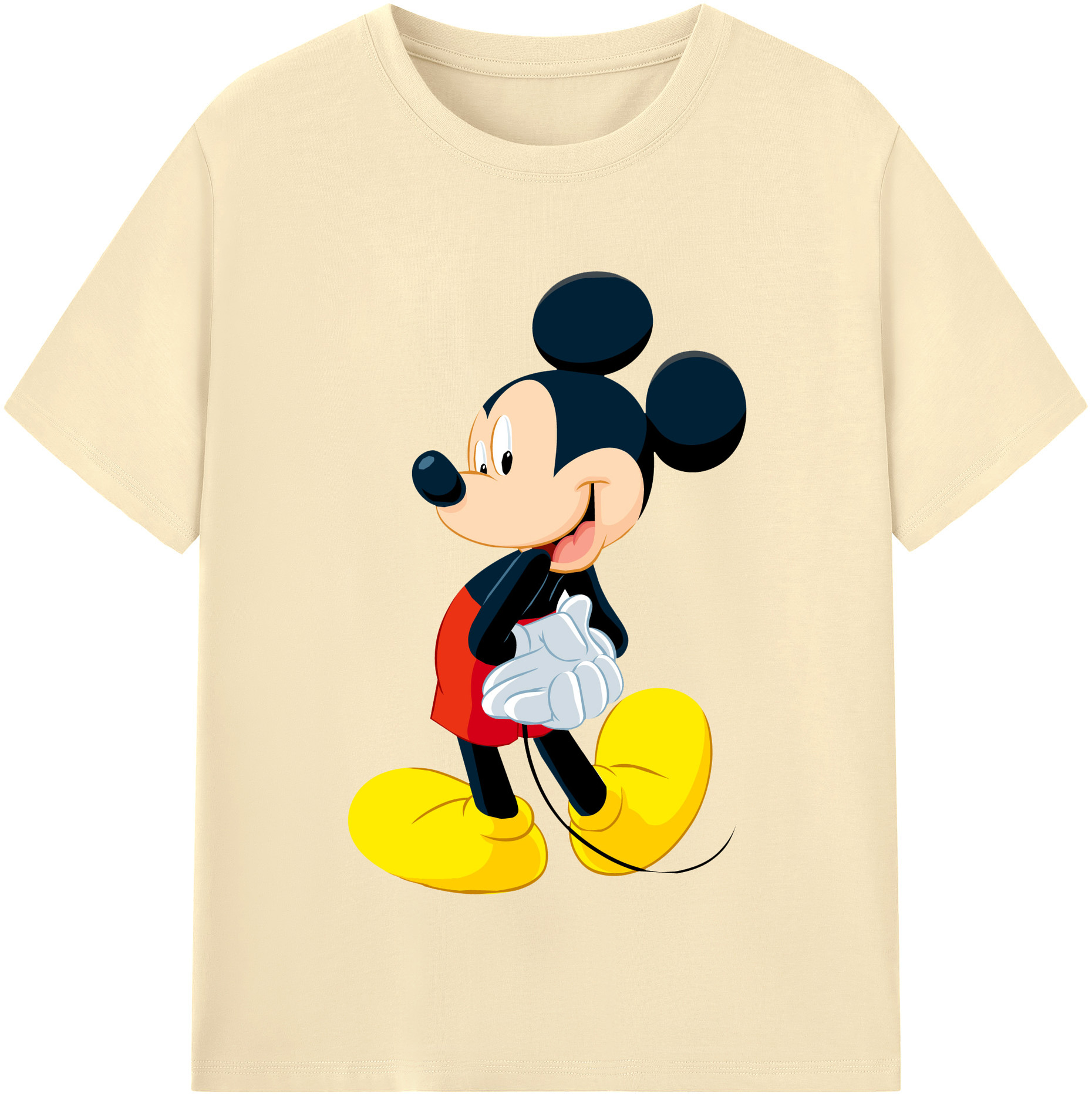 （画像用） ミッキーマウス Mickey Mouse 綿100％半袖Tシャツ（フロントプリント）