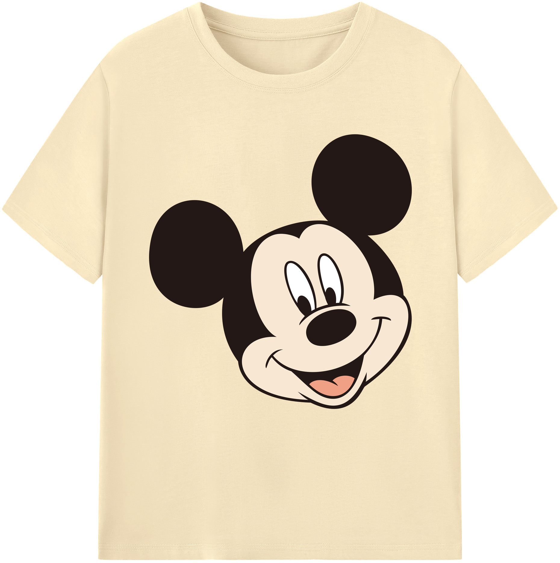 （画像用） ミッキーマウス Mickey Mouse 綿100％半袖Tシャツ（フロントプリント）