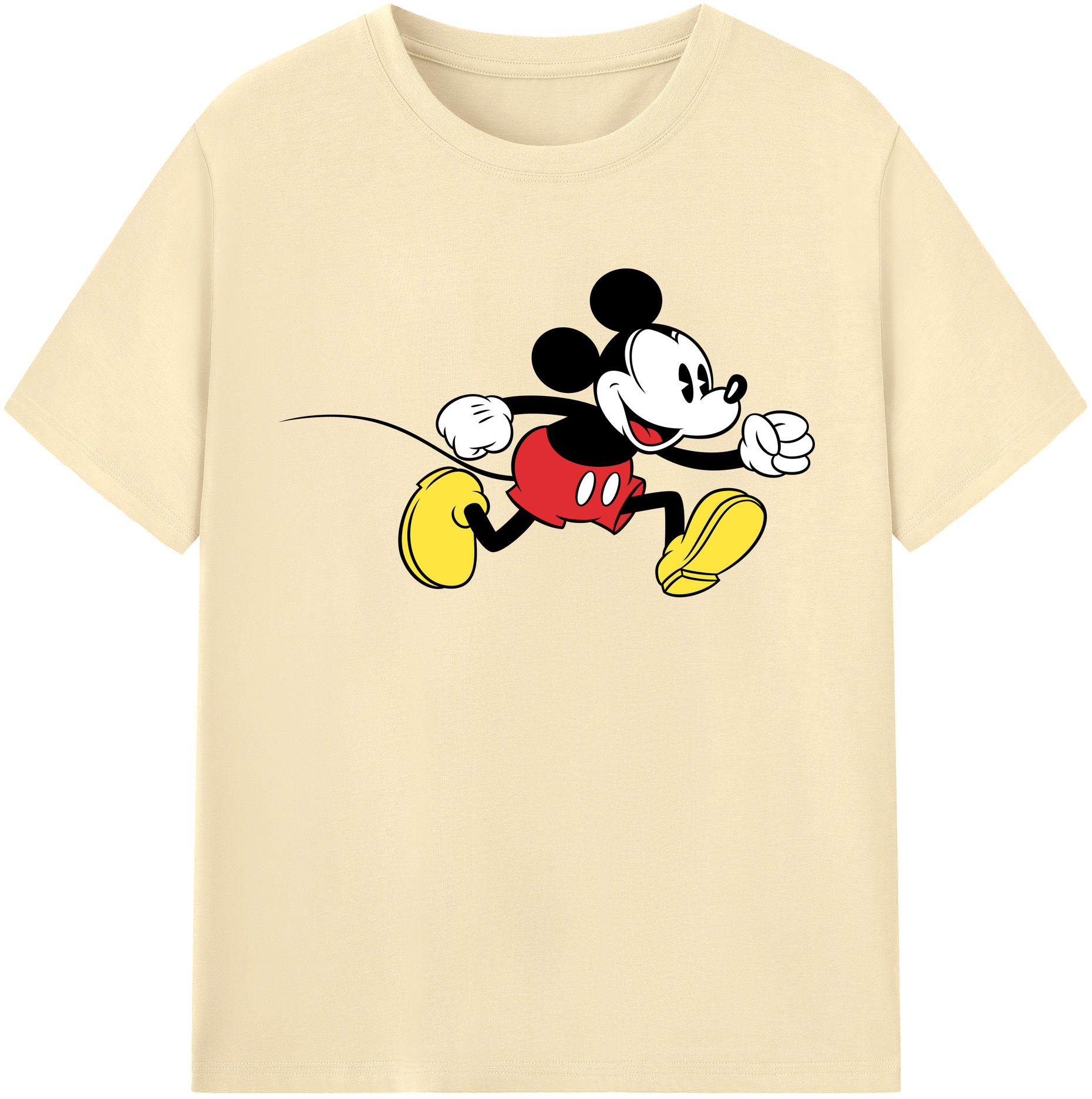 （画像用） ミッキーマウス Mickey Mouse 綿100％半袖Tシャツ（フロントプリント）