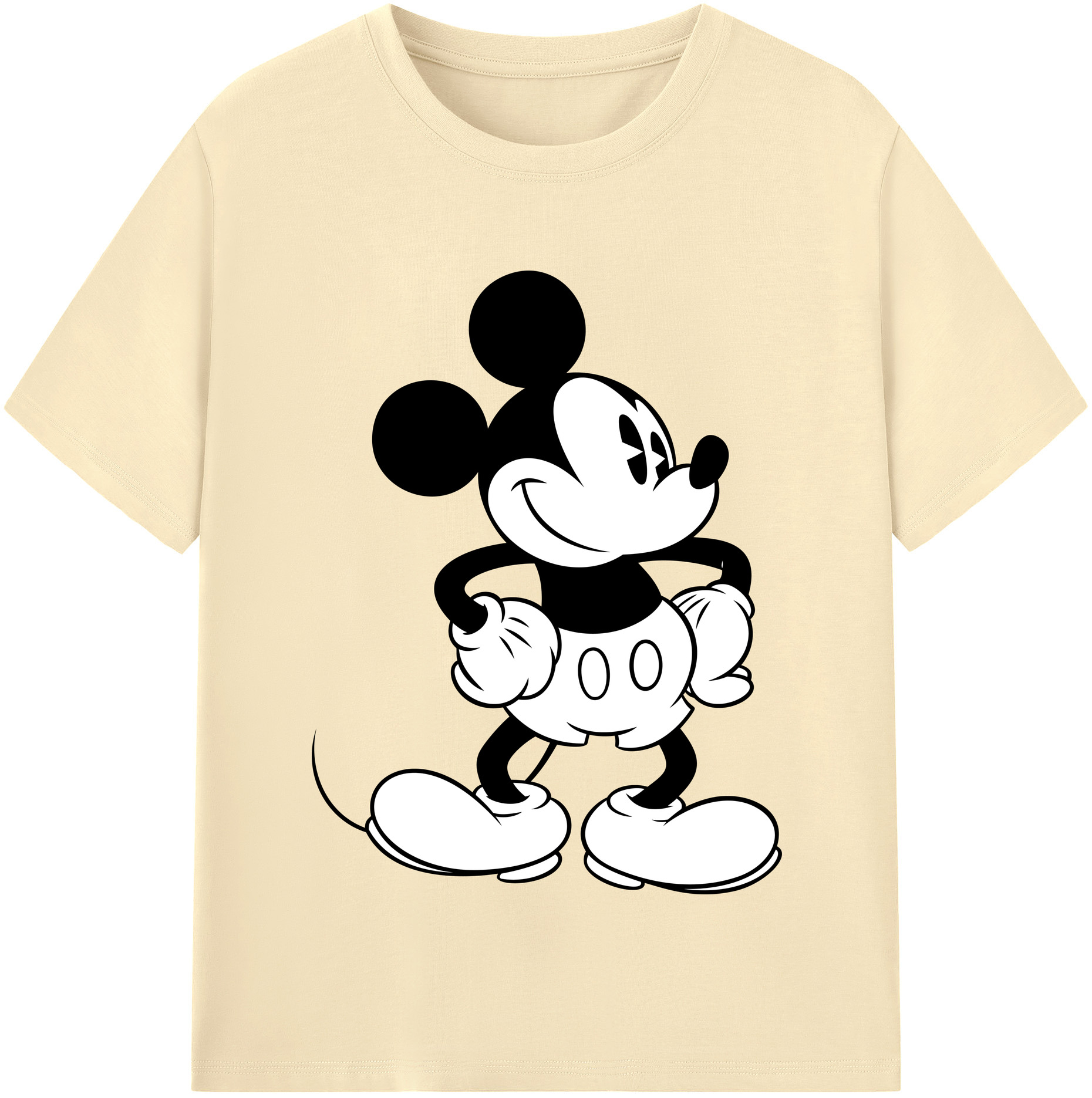（画像用） ミッキーマウス Mickey Mouse 綿100％半袖Tシャツ（フロントプリント）