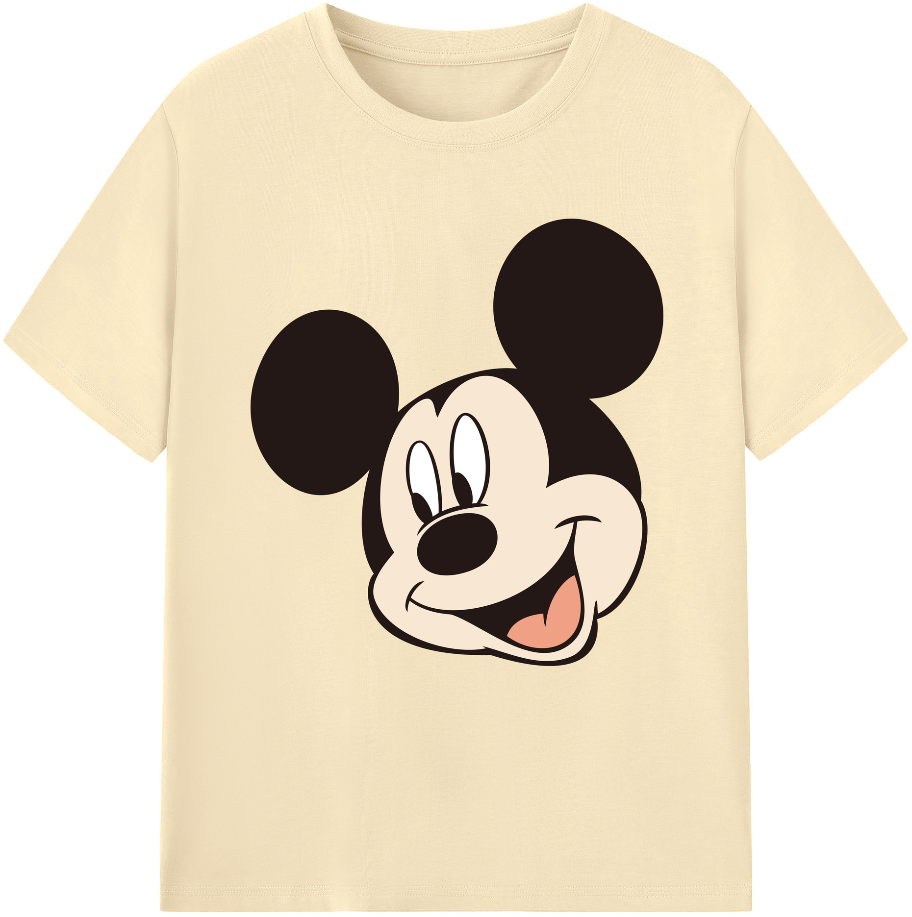 （画像用） ミッキーマウス Mickey Mouse 綿100％半袖Tシャツ（フロントプリント）