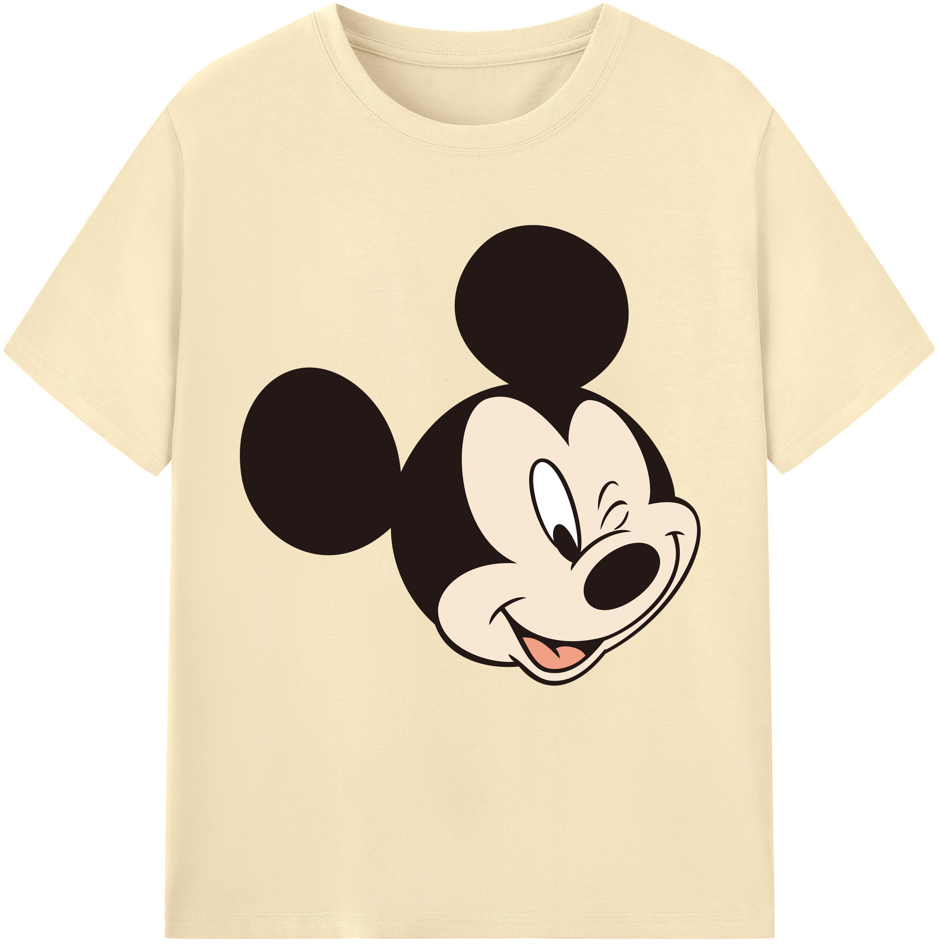（画像用） ミッキーマウス Mickey Mouse 綿100％半袖Tシャツ（フロントプリント）