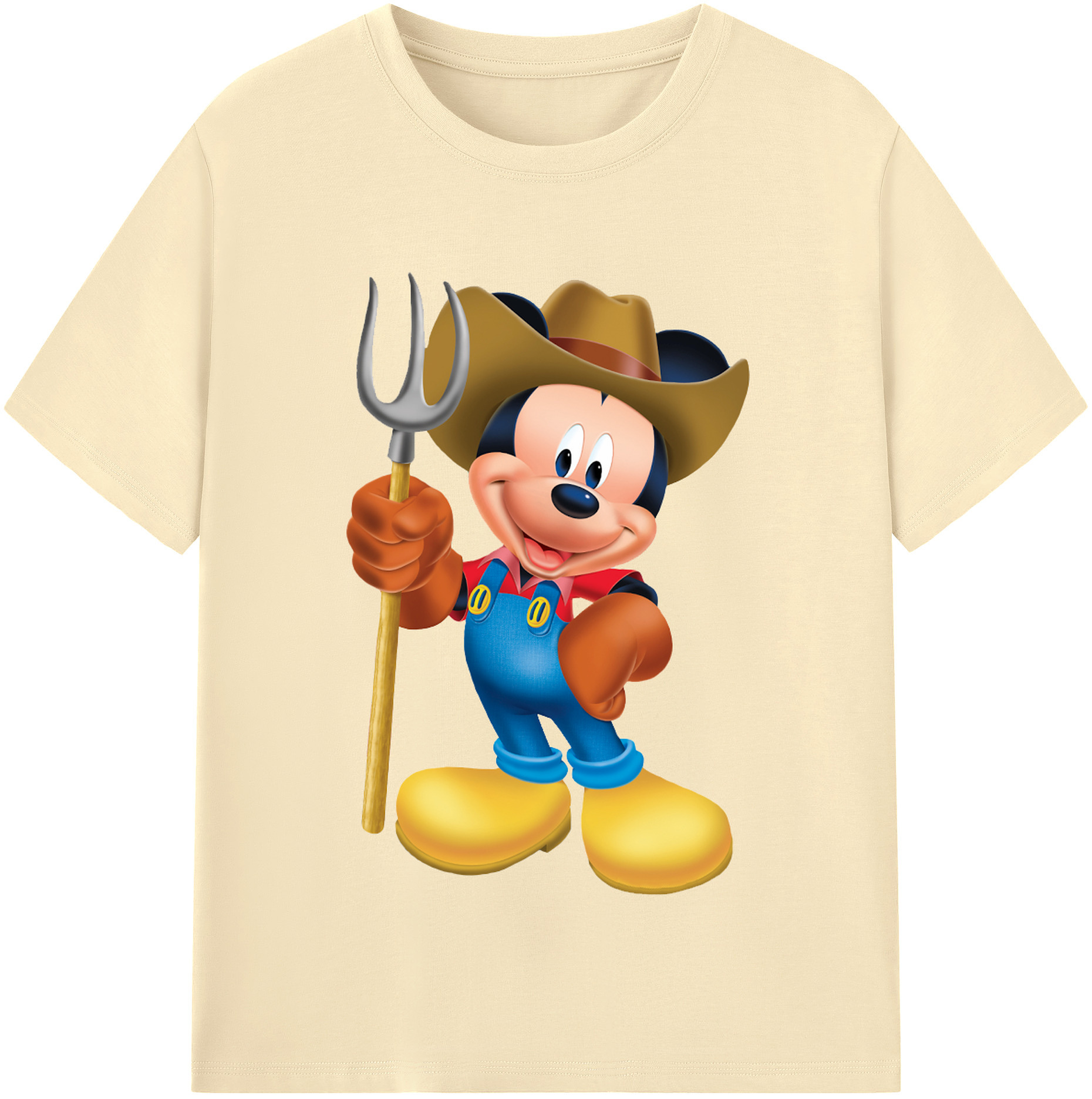 （画像用） ミッキーマウス Mickey Mouse 綿100％半袖Tシャツ（フロントプリント）
