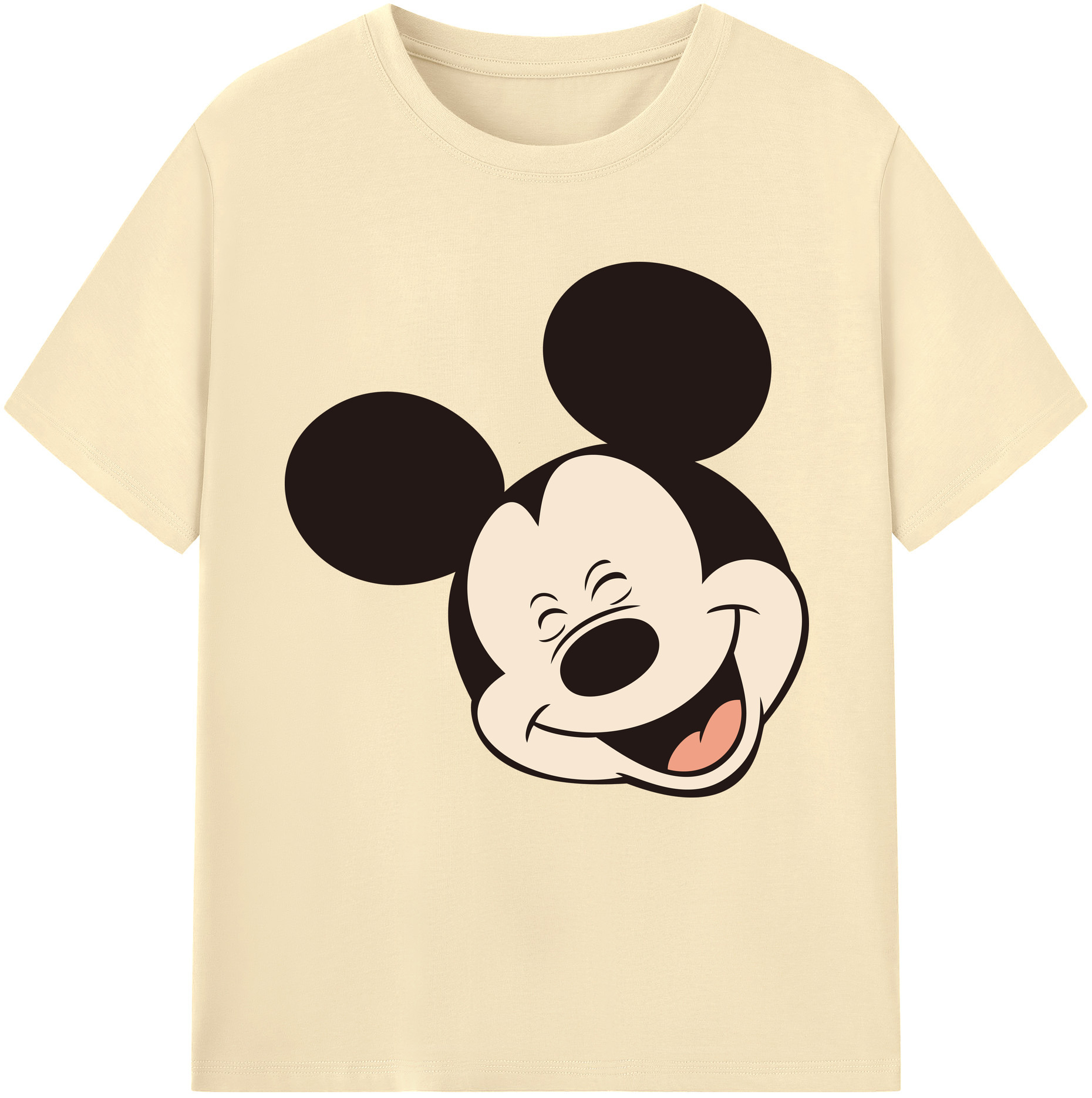 （画像用） ミッキーマウス Mickey Mouse 綿100％半袖Tシャツ（フロントプリント）