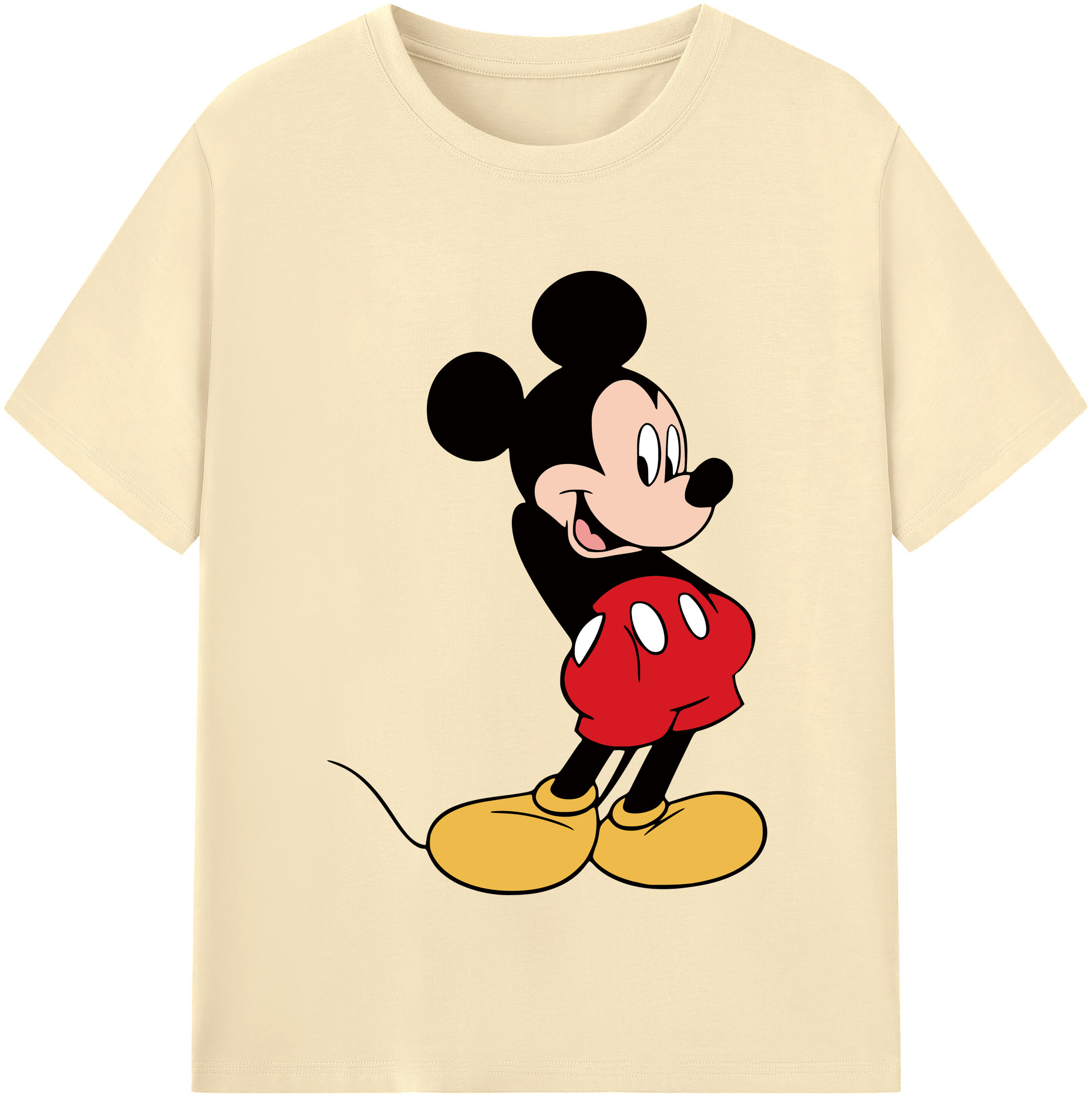 （画像用） ミッキーマウス Mickey Mouse 綿100％半袖Tシャツ（フロントプリント）