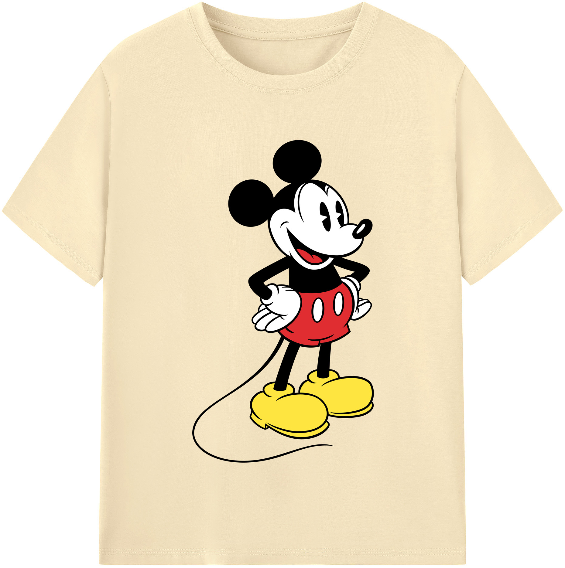 （画像用） ミッキーマウス Mickey Mouse 綿100％半袖Tシャツ（フロントプリント）