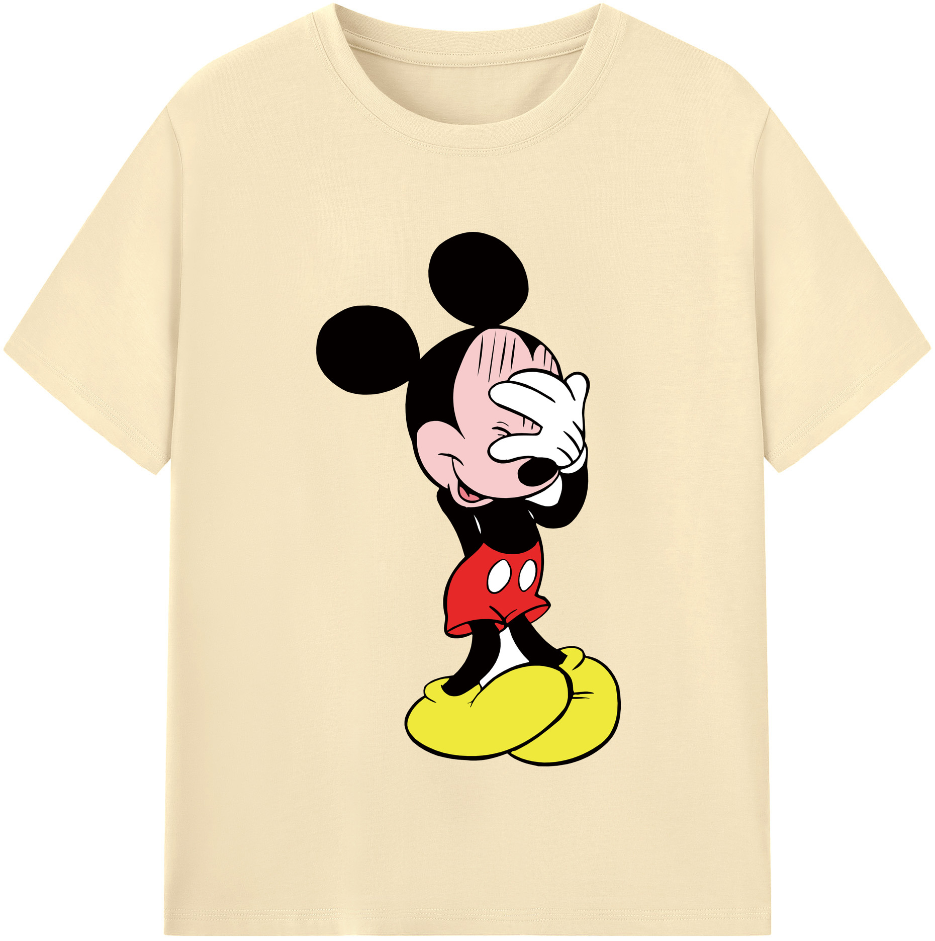 （画像用） ミッキーマウス Mickey Mouse 綿100％半袖Tシャツ（フロントプリント）